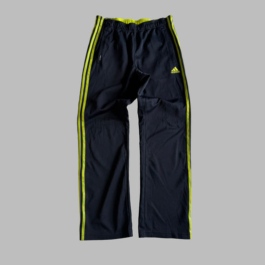 Y2K Adidas Straight Leg Three Stripe Heavyweight Track Pants - S
