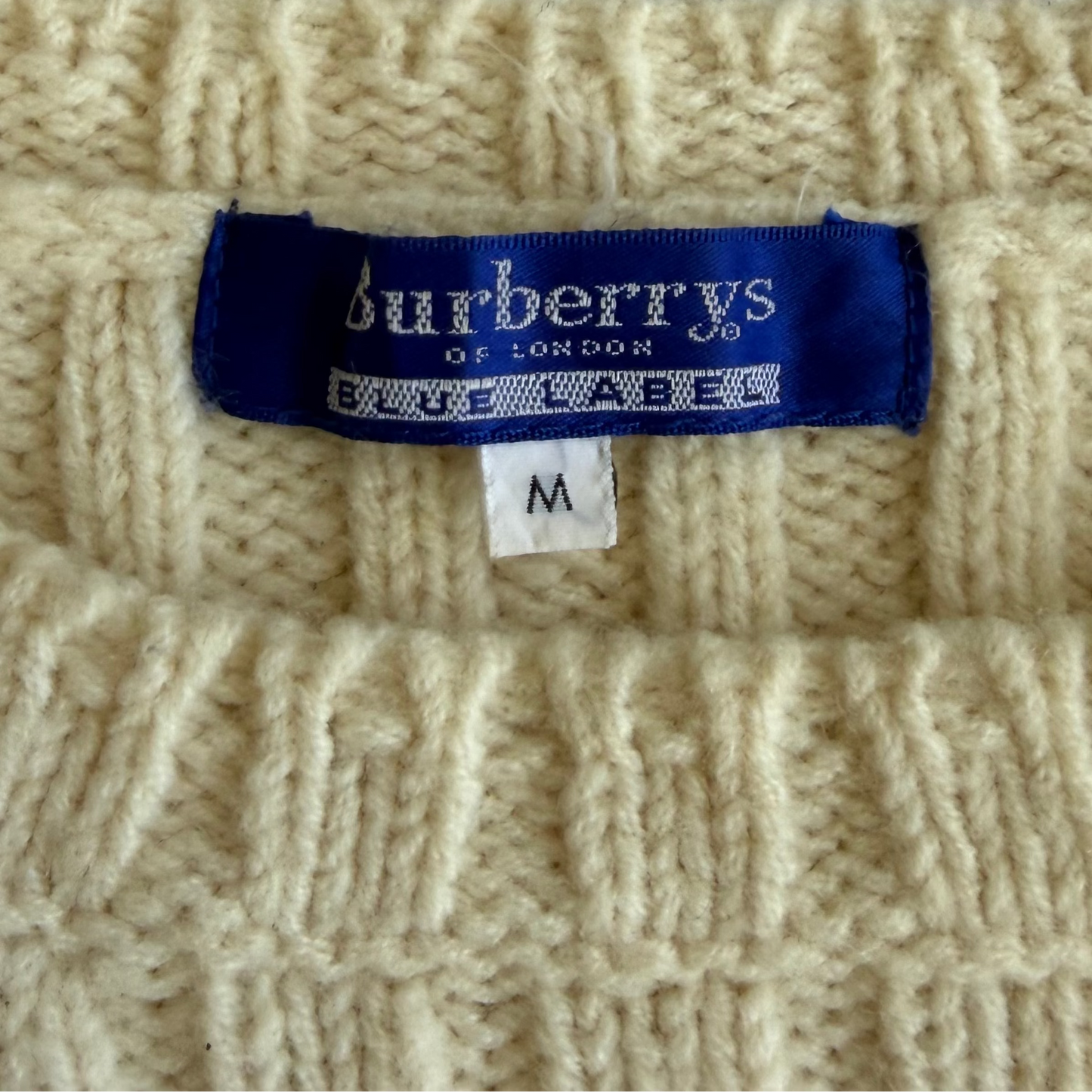 Y2K Burberry Ribbed Heivyweight Knit - M