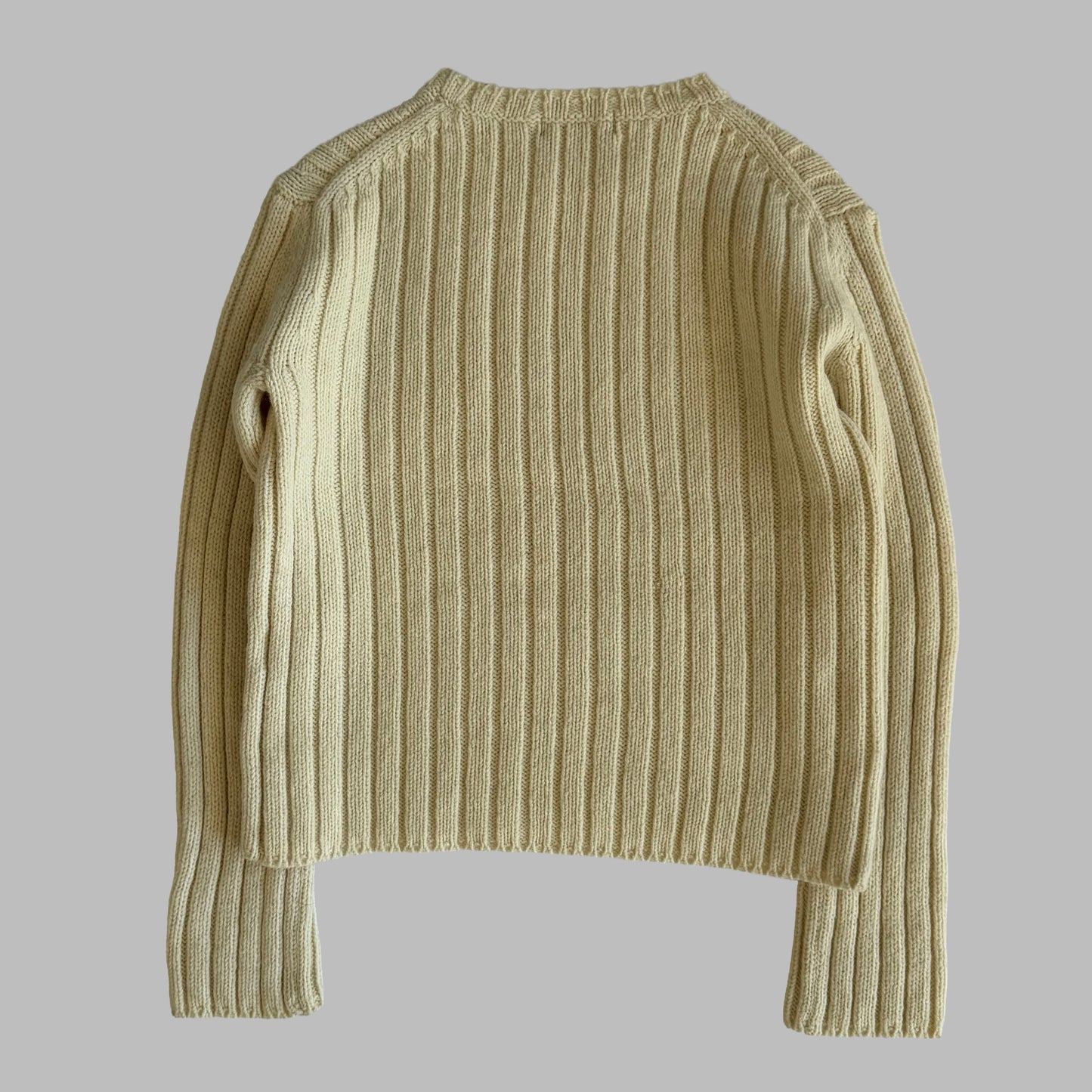 Y2K Burberry Ribbed Heivyweight Knit - M