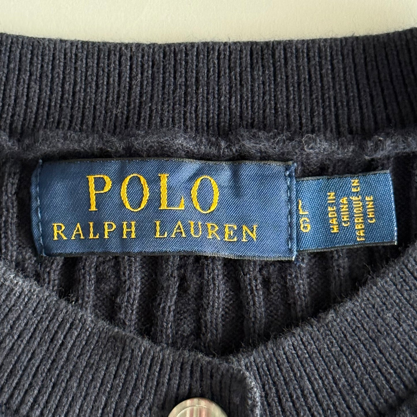 Ralph Lauren Cable Knit Cardigan - Large