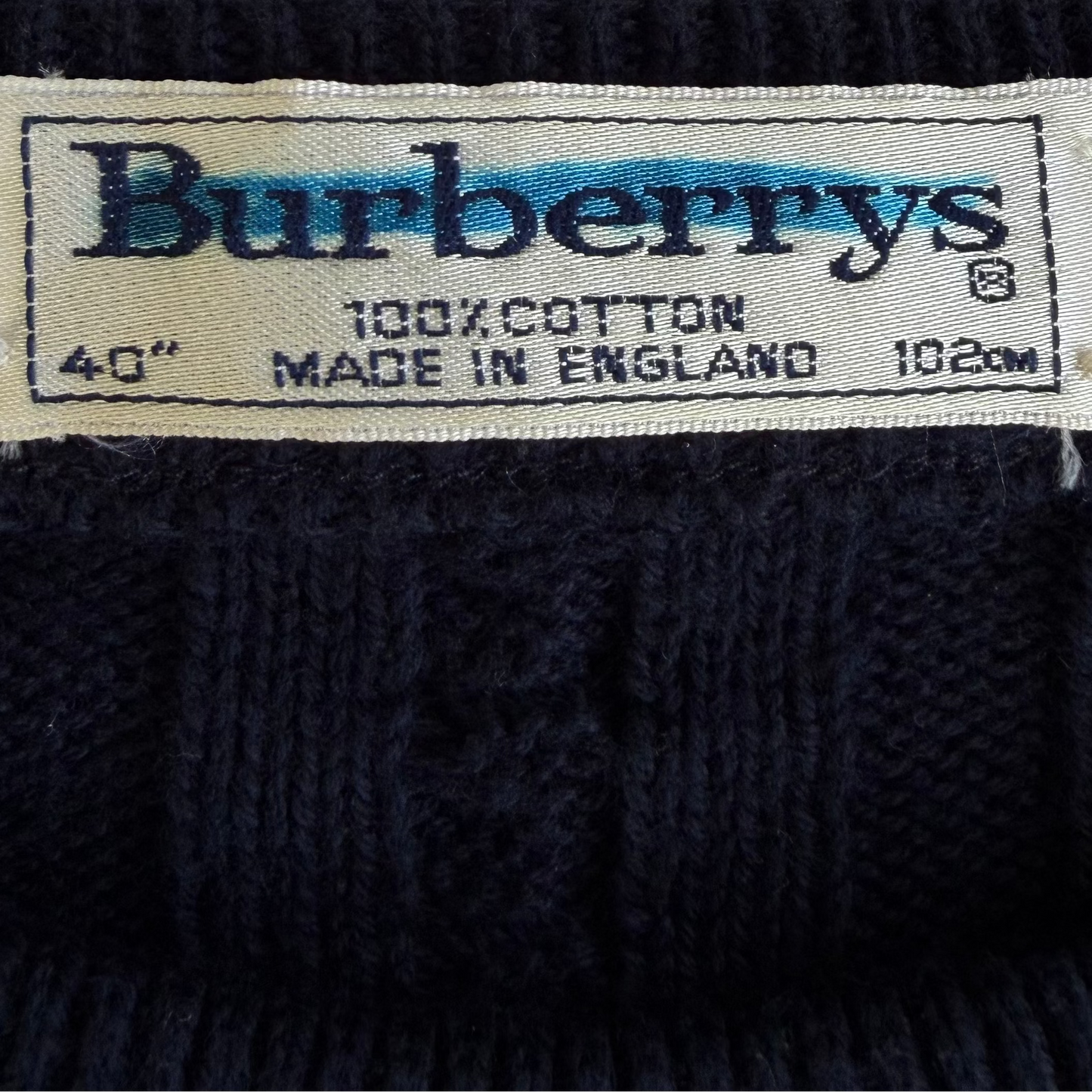 90s Burberry Cable Knit Sweater - L