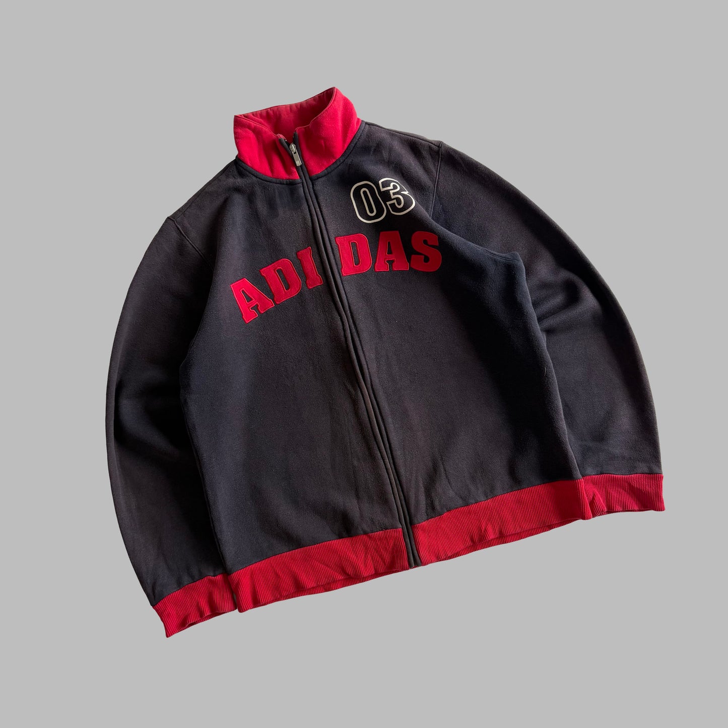 Y2K Adidas Spell Out Track Jacket - L