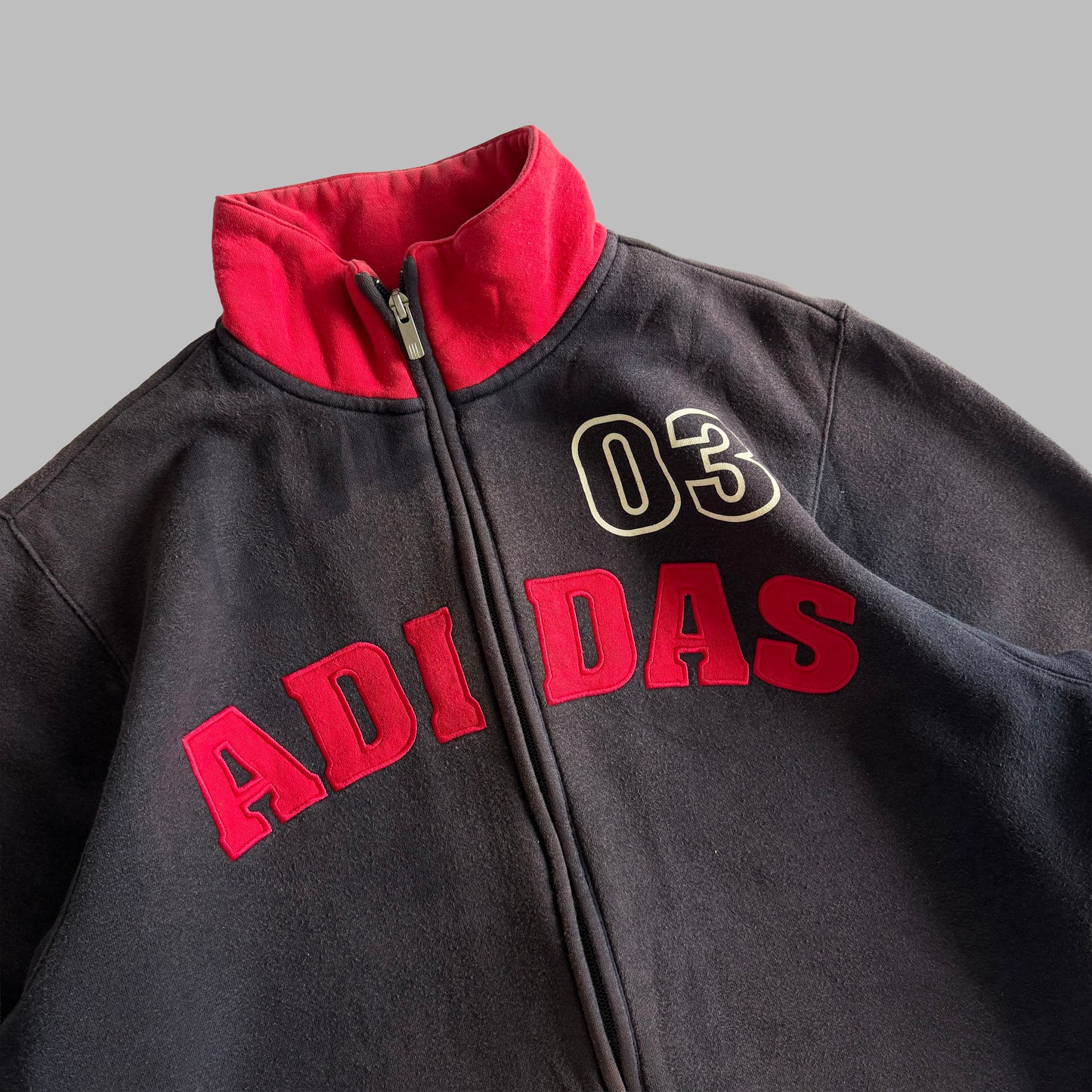 Y2K Adidas Spell Out Track Jacket - L
