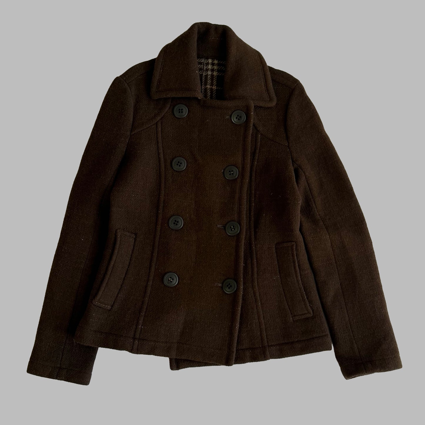 Y2K Burberry Double Breasted Peacoat - S