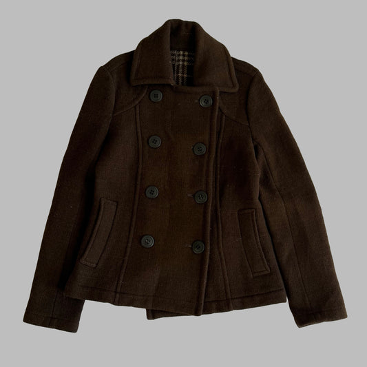 Y2K Burberry Double Breasted Peacoat - S