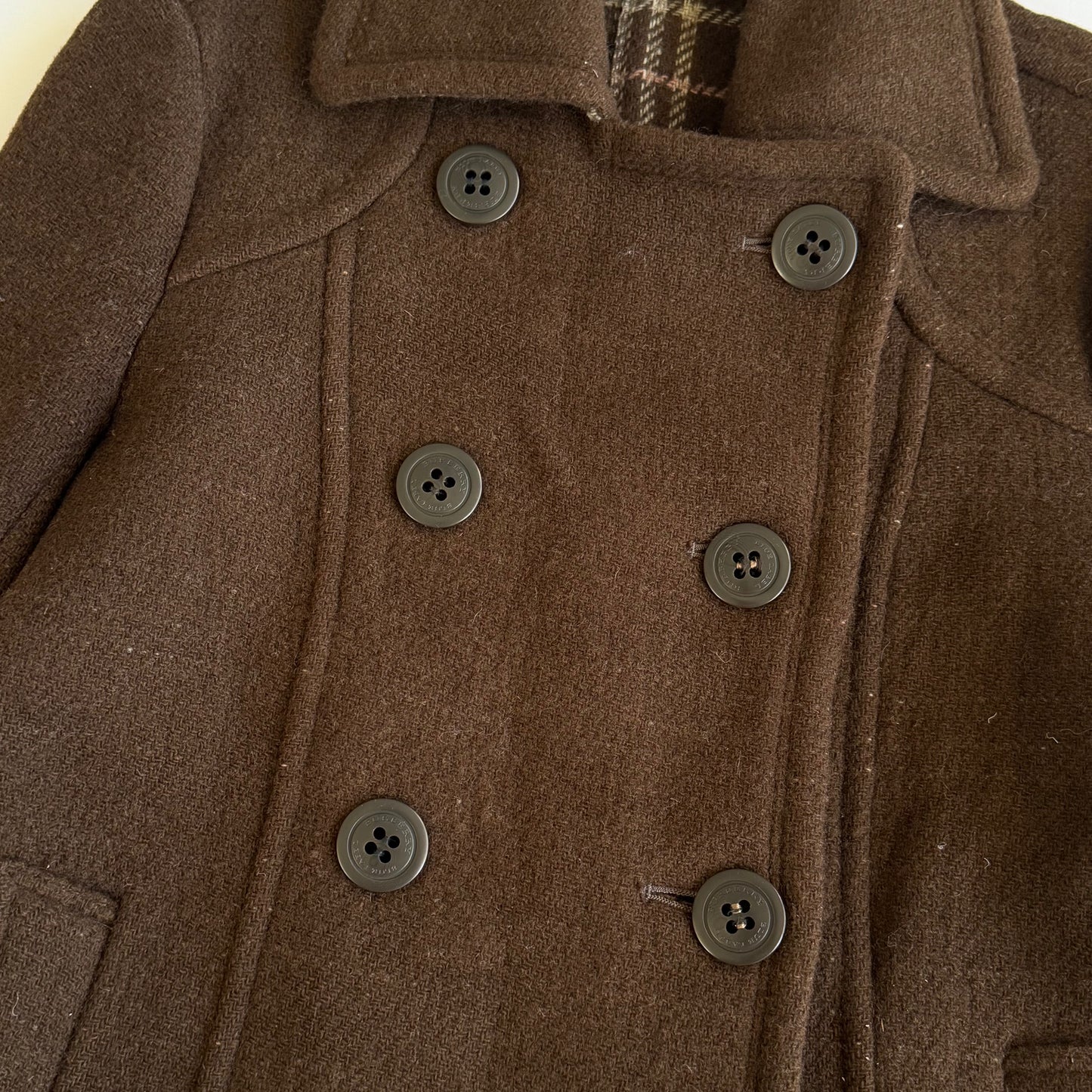 Y2K Burberry Double Breasted Peacoat - S