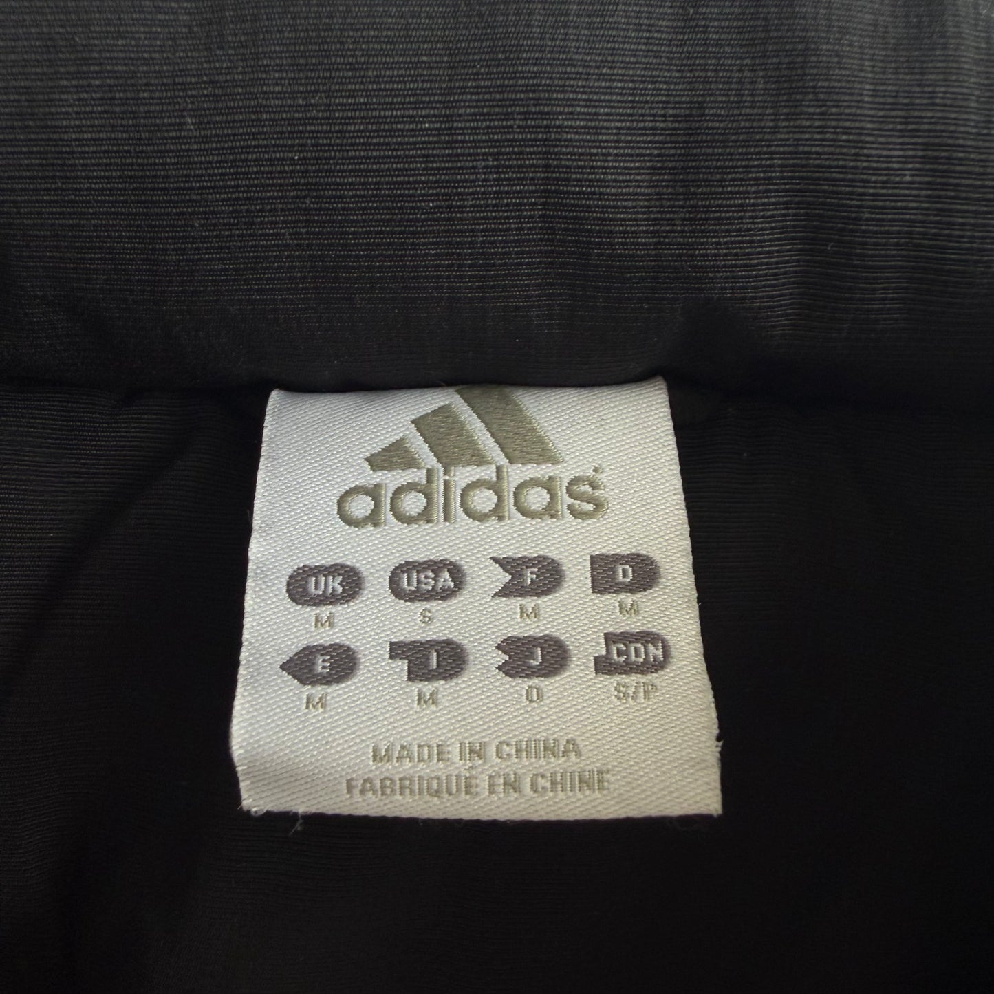 Y2K Adidas Three Stripe Padded Jacket - M