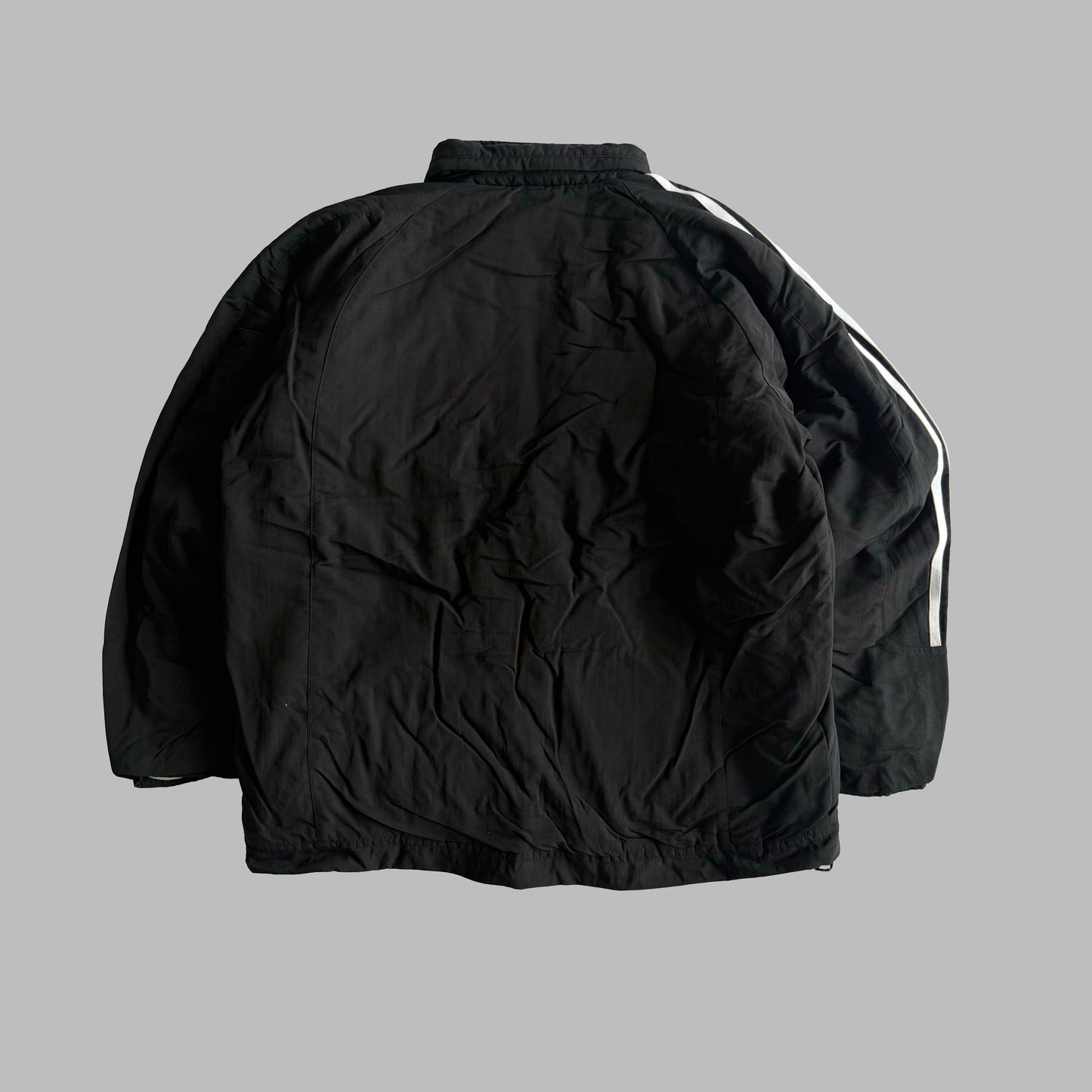 Y2K Adidas Three Stripe Padded Jacket - M
