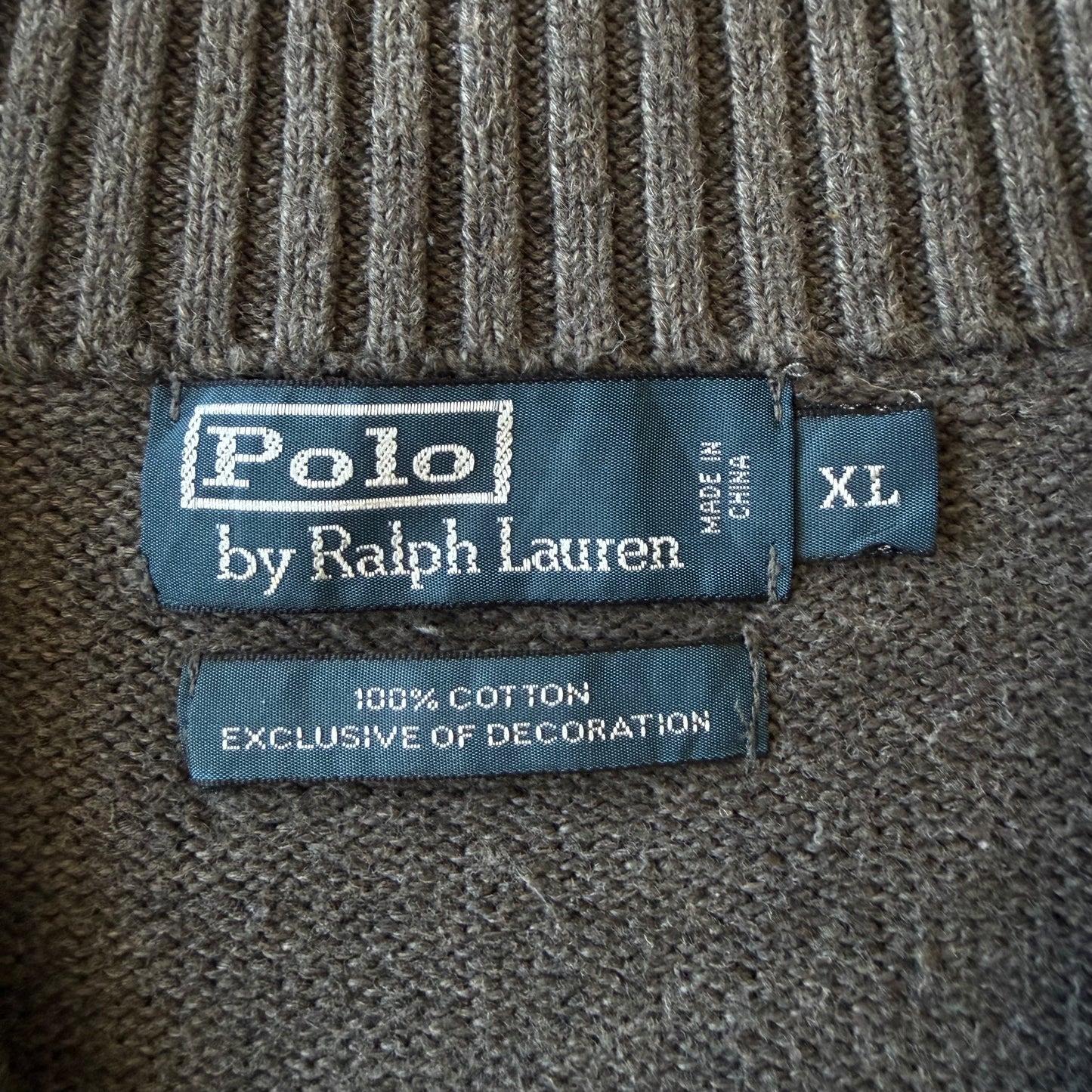 90s Polo Ralph Lauren Heavyweight Quarter Zip - XL