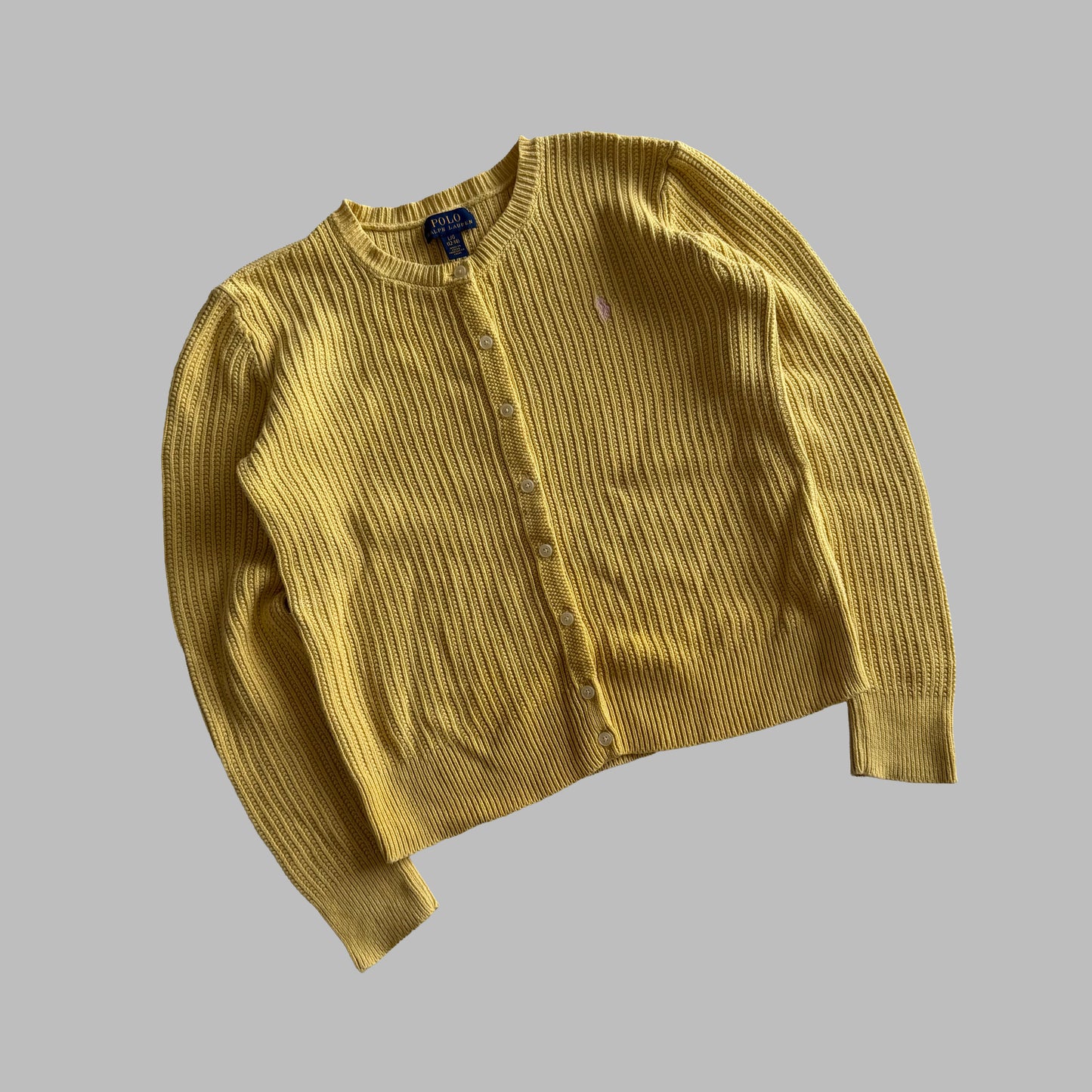 Polo Ralph Lauren Waffle Knit Cardigan - M