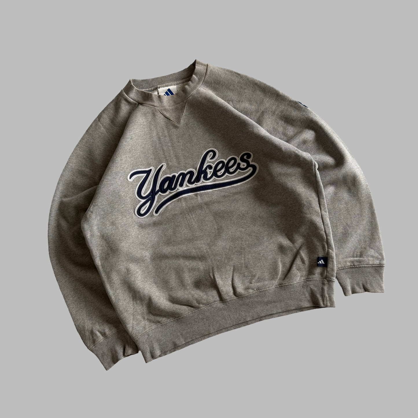 90s Adidas Yankees Heavyweight Sweatshirt - S