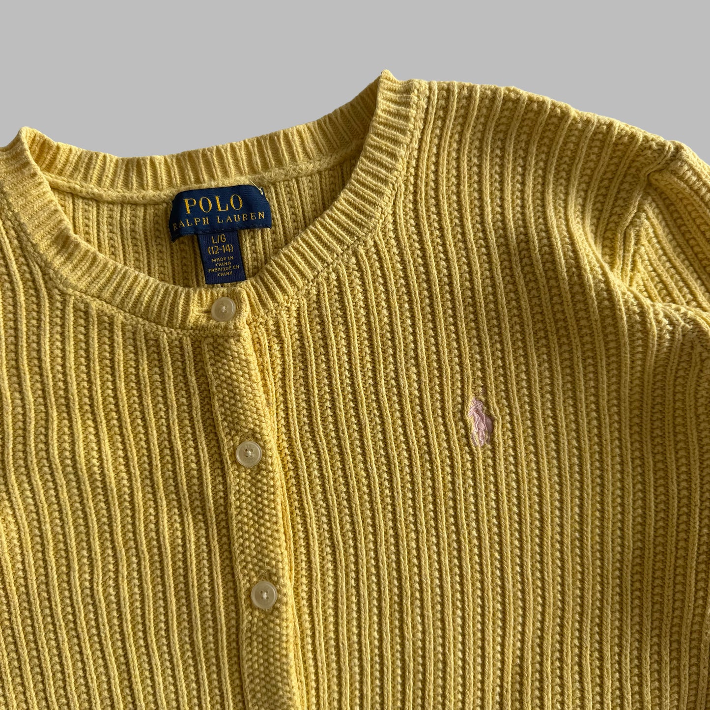 Polo Ralph Lauren Waffle Knit Cardigan - M