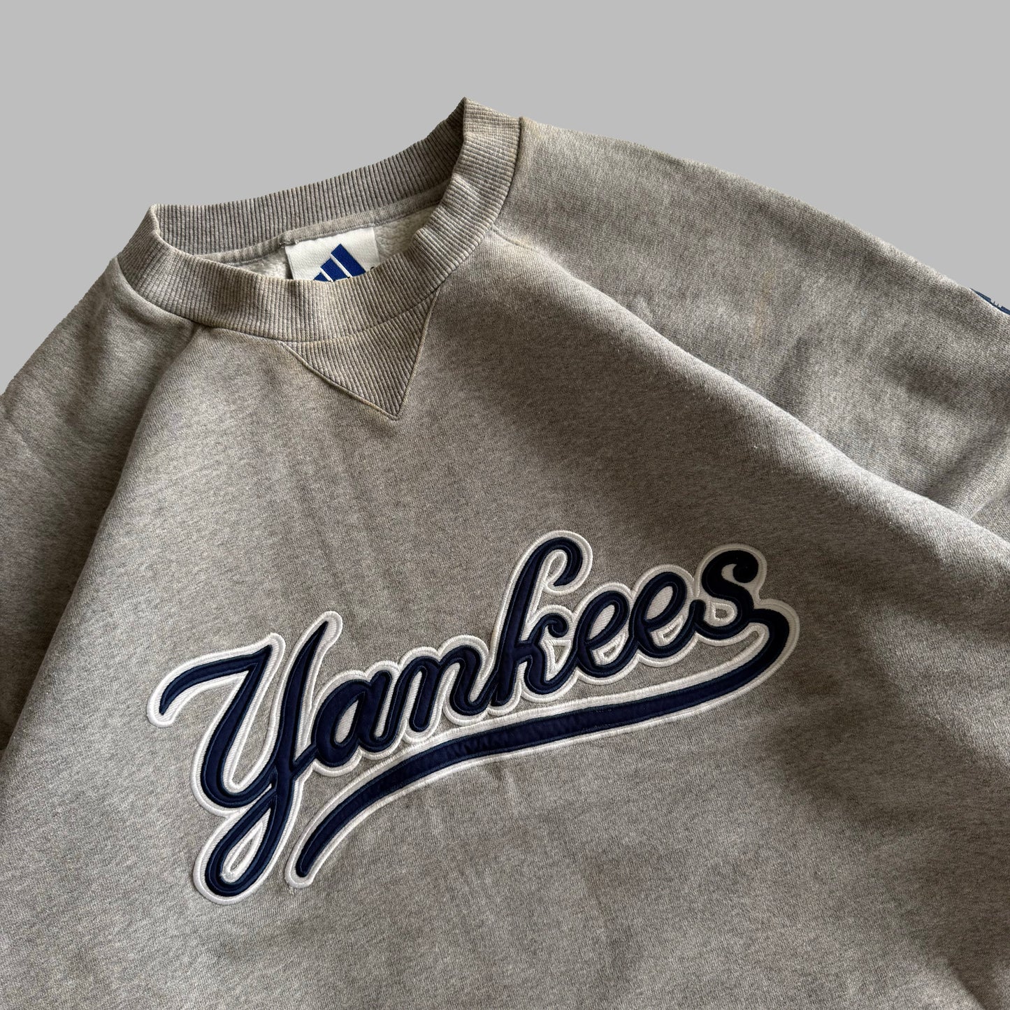 90s Adidas Yankees Heavyweight Sweatshirt - S