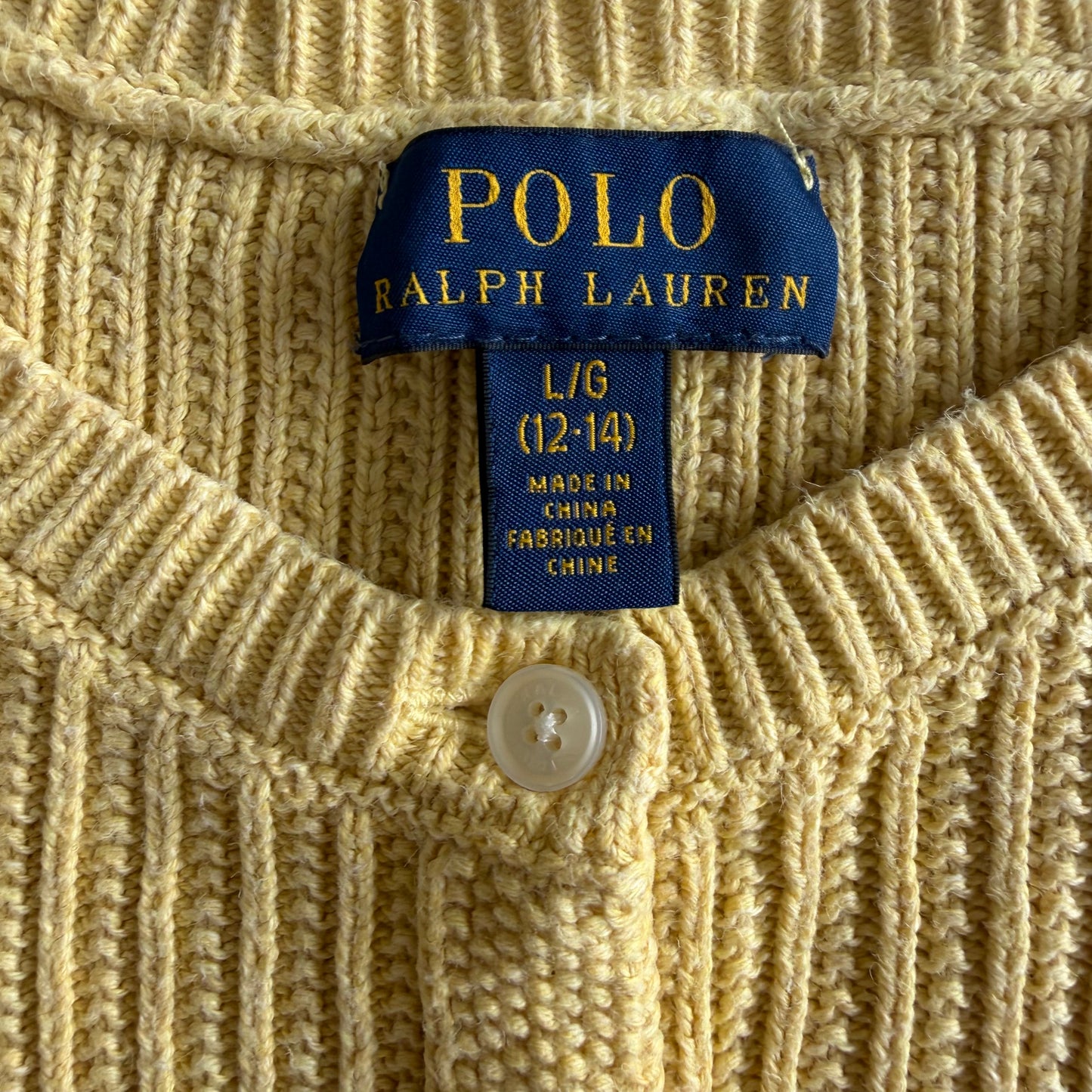 Polo Ralph Lauren Waffle Knit Cardigan - M