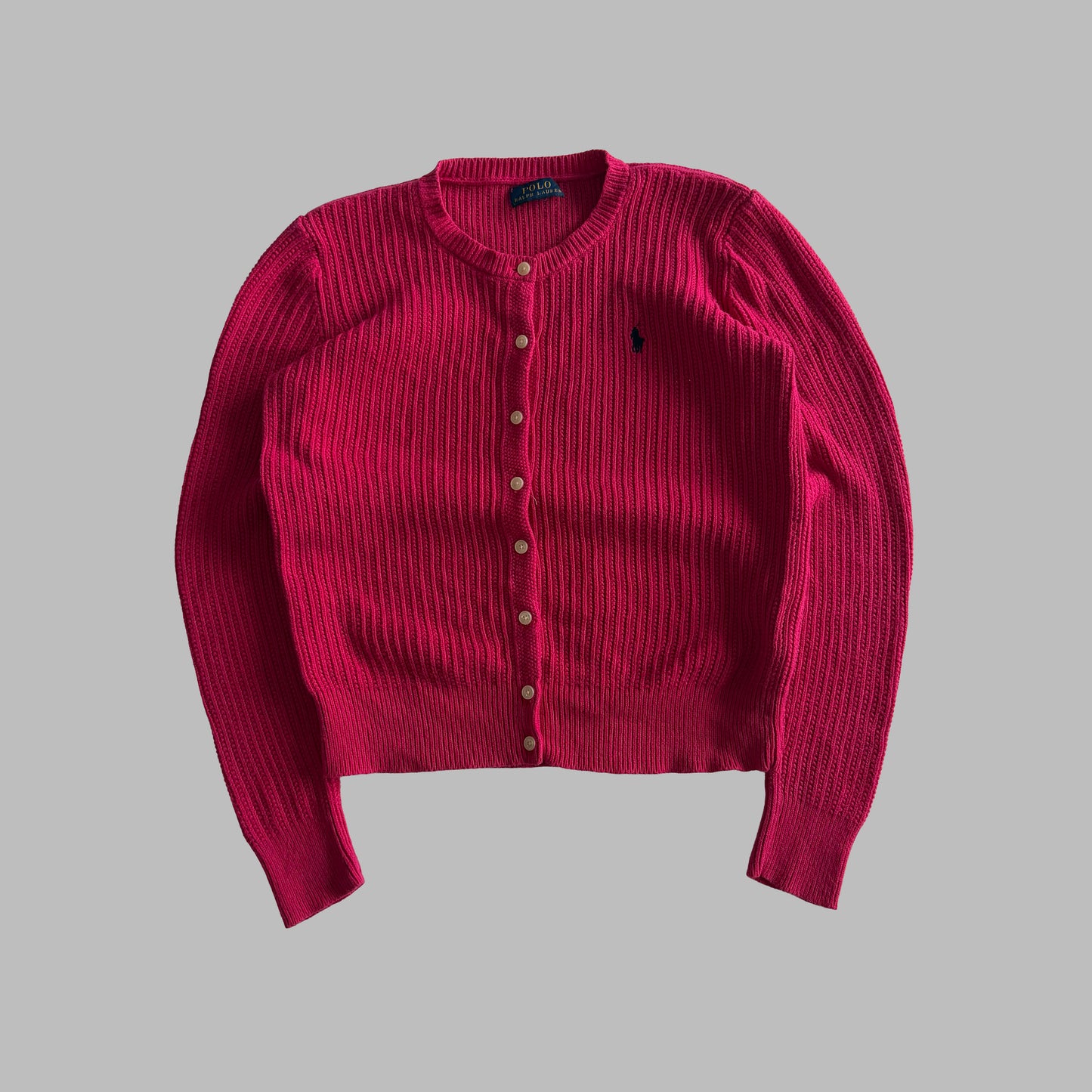 Polo Ralph Lauren Waffle Knit Cardigan - S