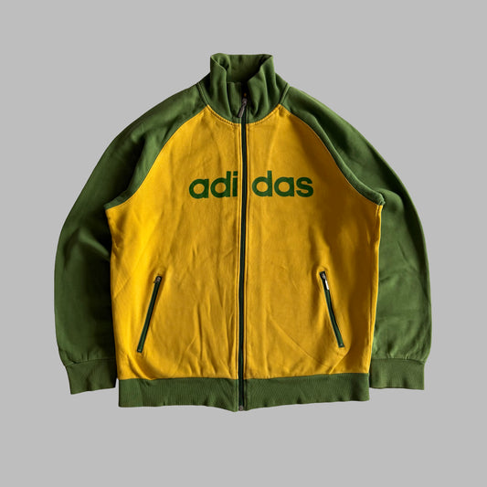 Y2K Adidas Raglan Spell Out Track Jacket - XL