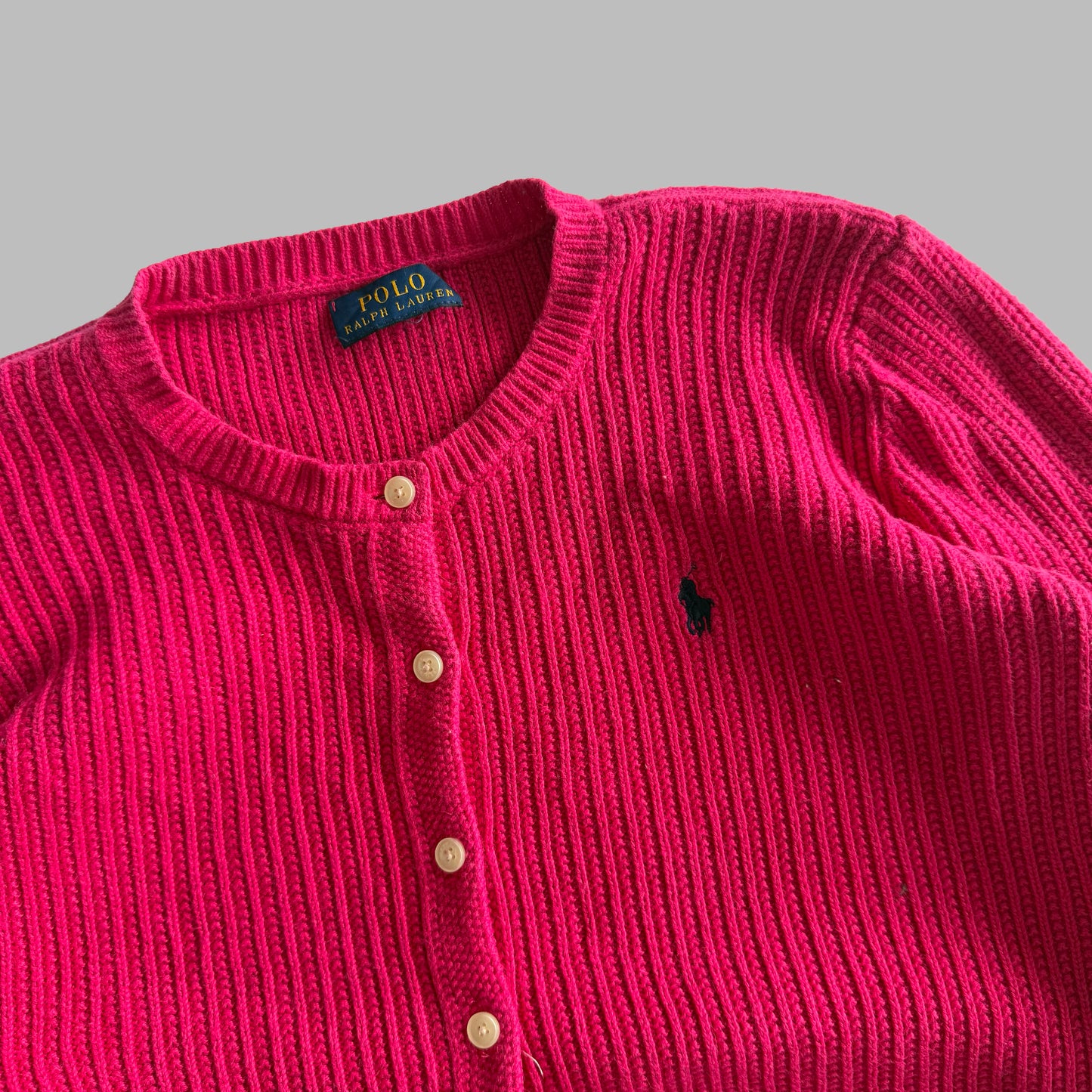 Polo Ralph Lauren Waffle Knit Cardigan - S