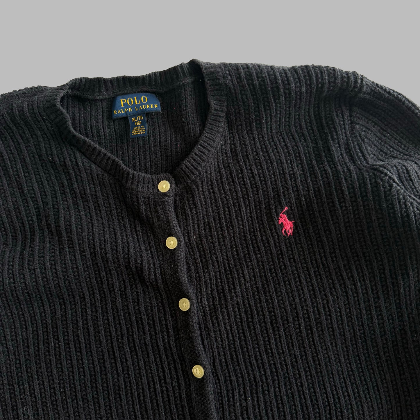 Polo Ralph Lauren Waffle Knit Cardigan - XL