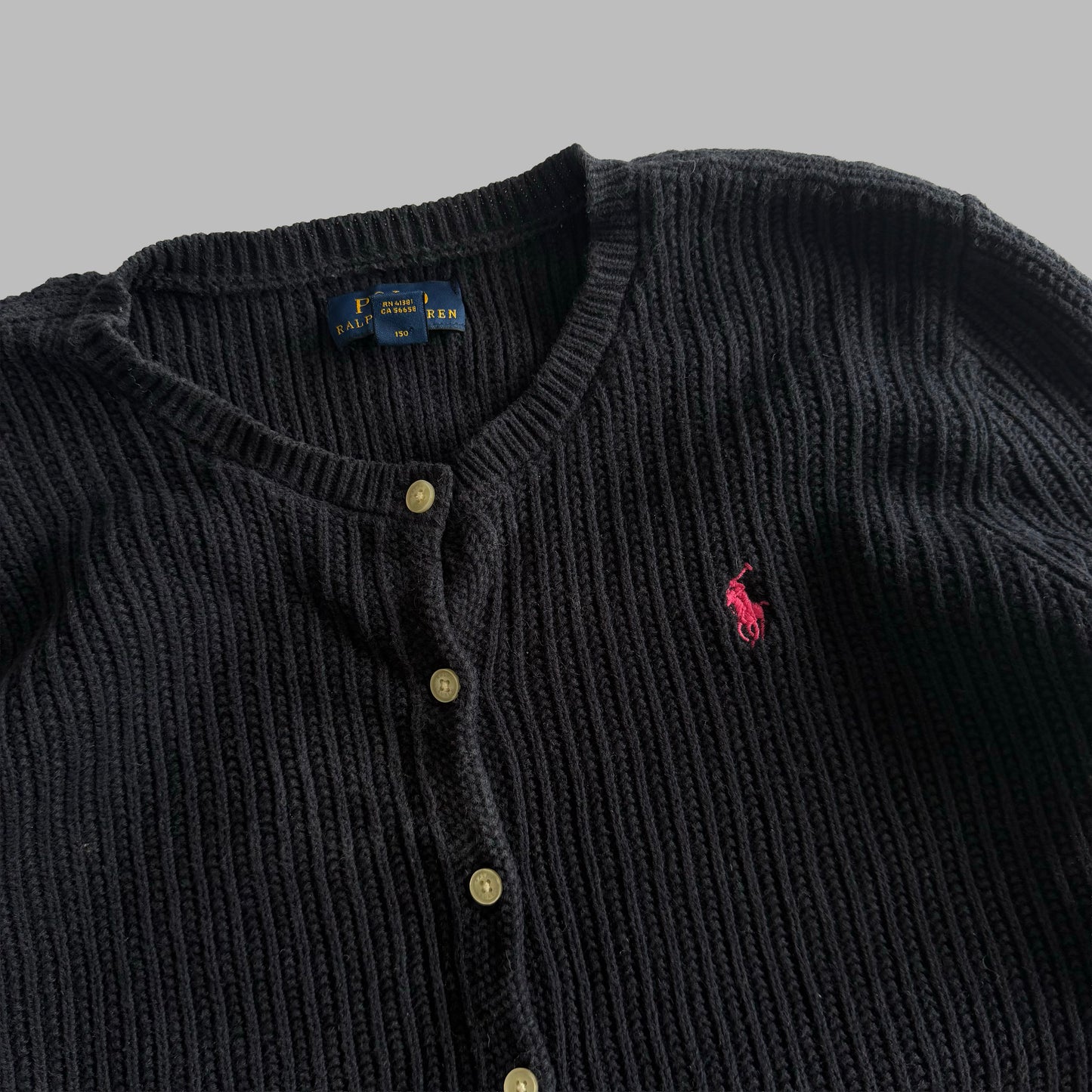 Polo Ralph Lauren Waffle Knit Cardigan - L