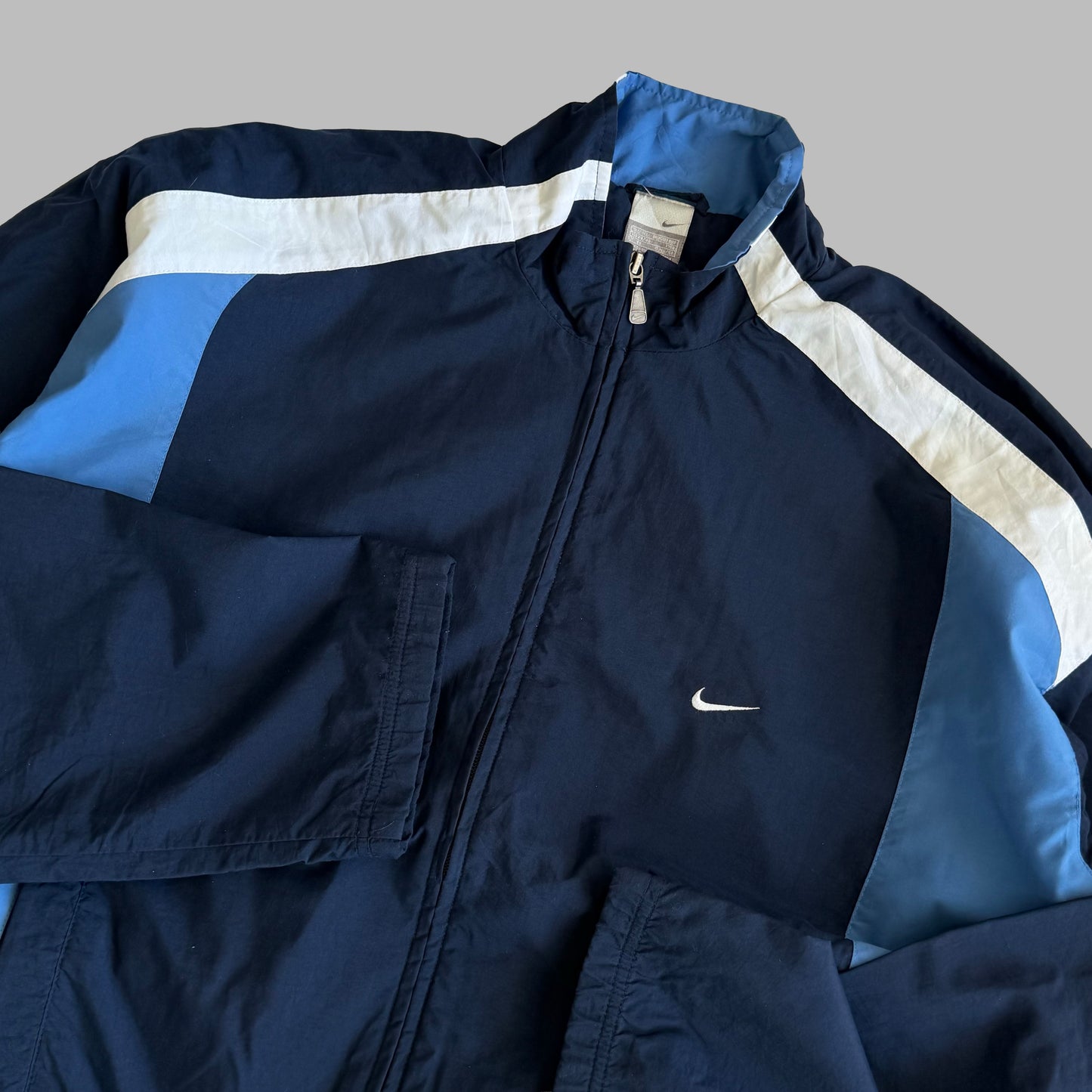 Y2K Nike Single Swoosh Panelled Track Jacket - XL