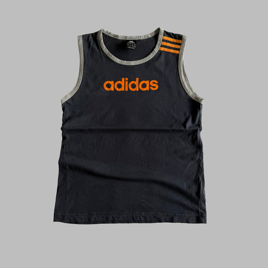 Y2K Adidas Spell Out Tank - L