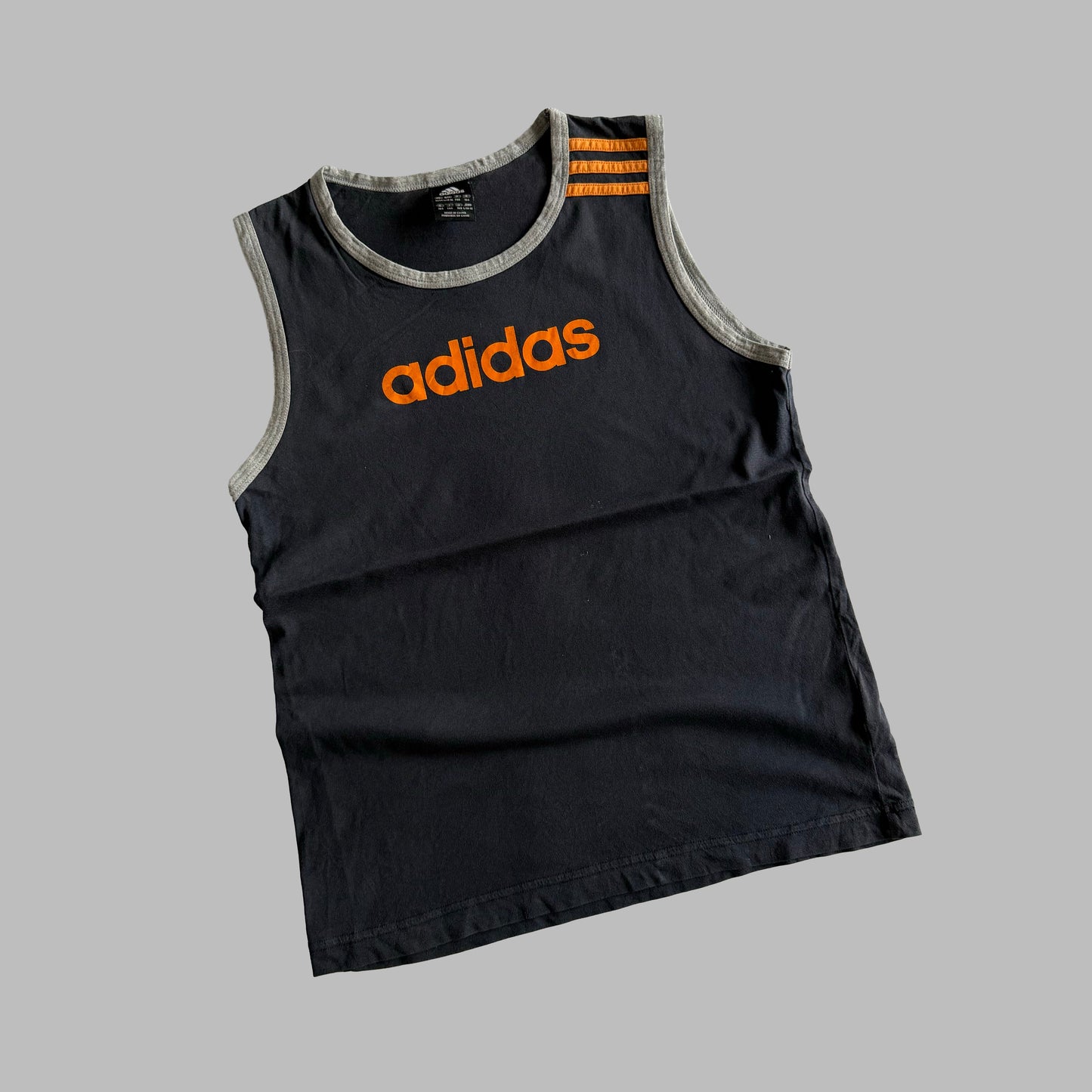 Y2K Adidas Spell Out Tank - L