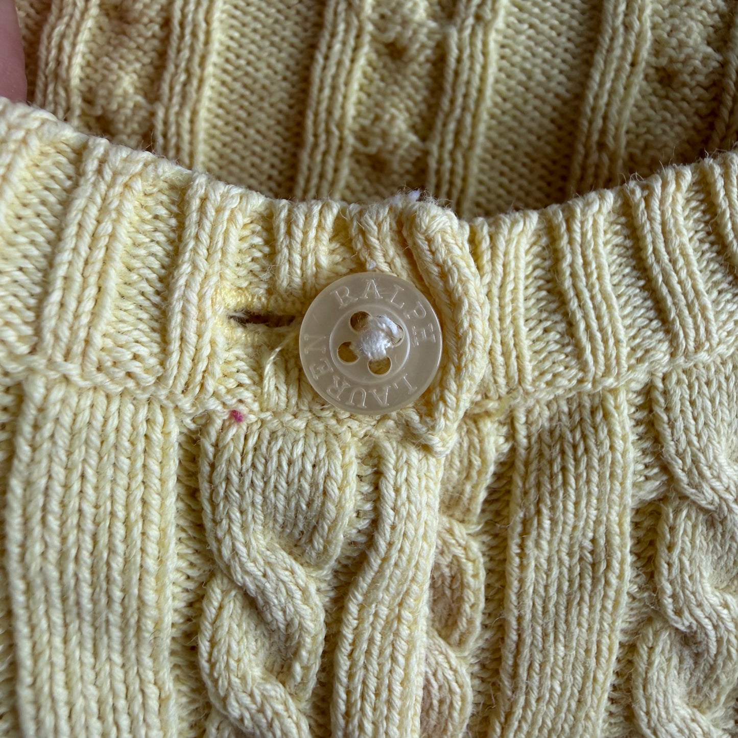 Y2K Polo Ralph Lauren Cable Knit Cardigan - M