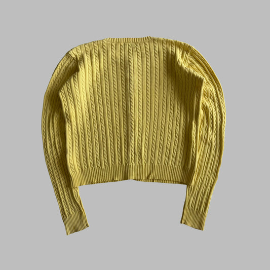 Y2K Polo Ralph Lauren Cable Knit Cardigan - M