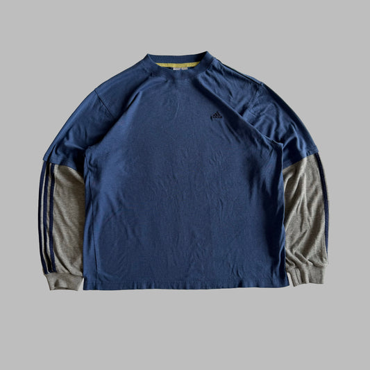 90s Adidas Three Stripe Longsleeve - M
