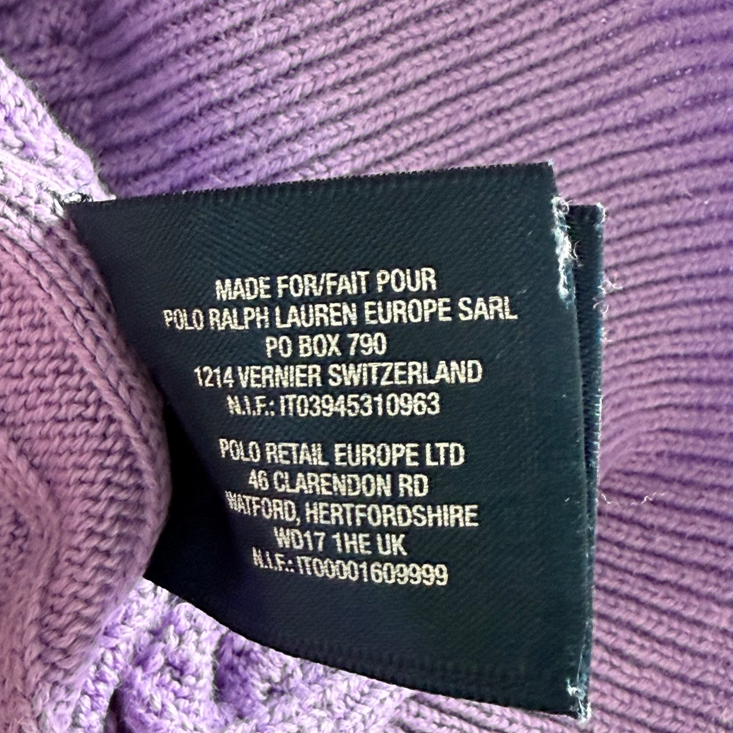 Y2K Polo Ralph Lauren Cable Knit Cardigan - M