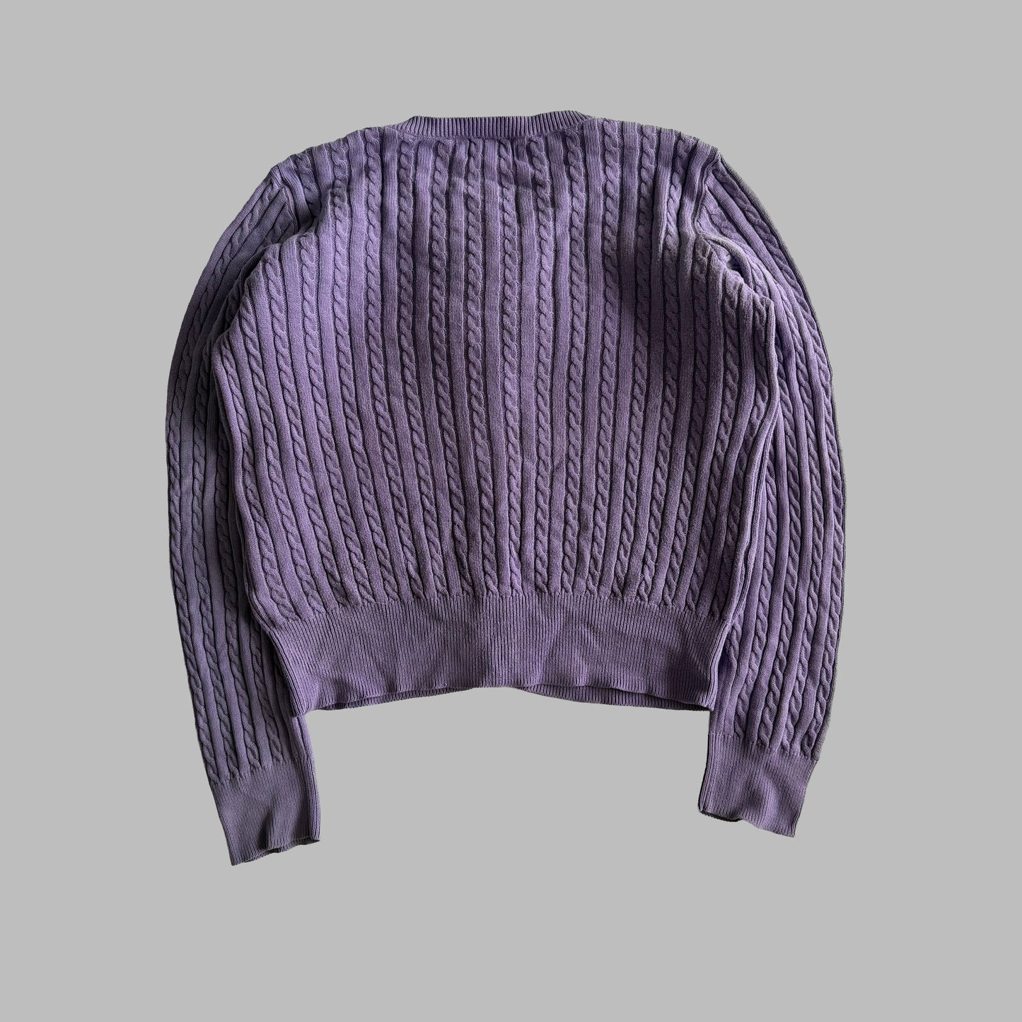 Y2K Polo Ralph Lauren Cable Knit Cardigan - M