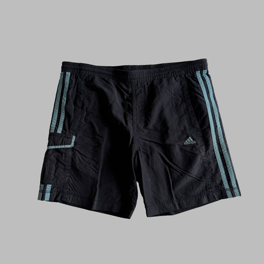 Y2K Adidas Three Stripe Mini Shorts - S
