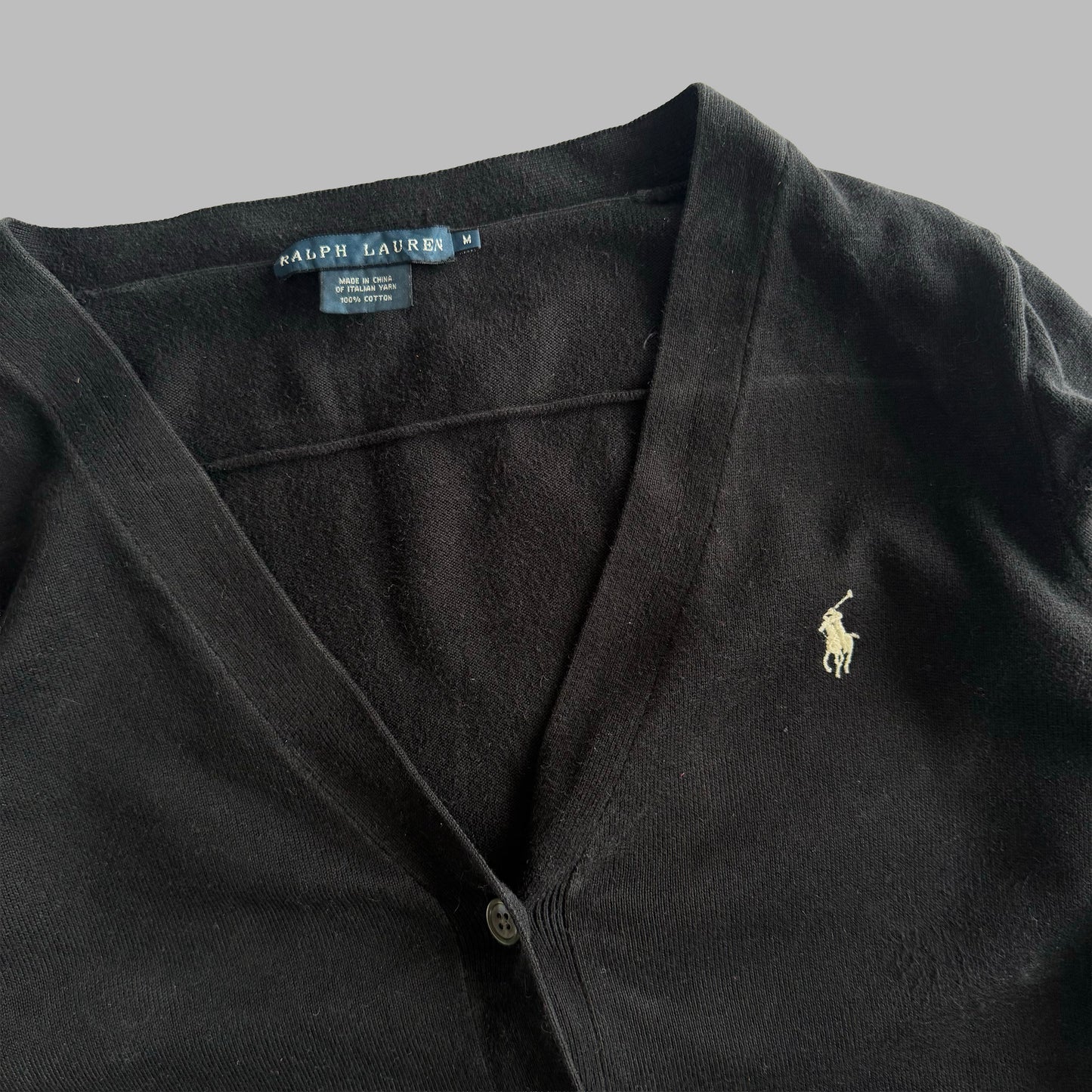 Y2K Polo Ralph Lauren Light Cotton Cardigan - M