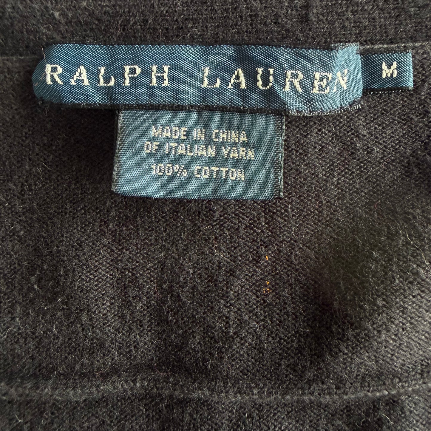 Y2K Polo Ralph Lauren Light Cotton Cardigan - M