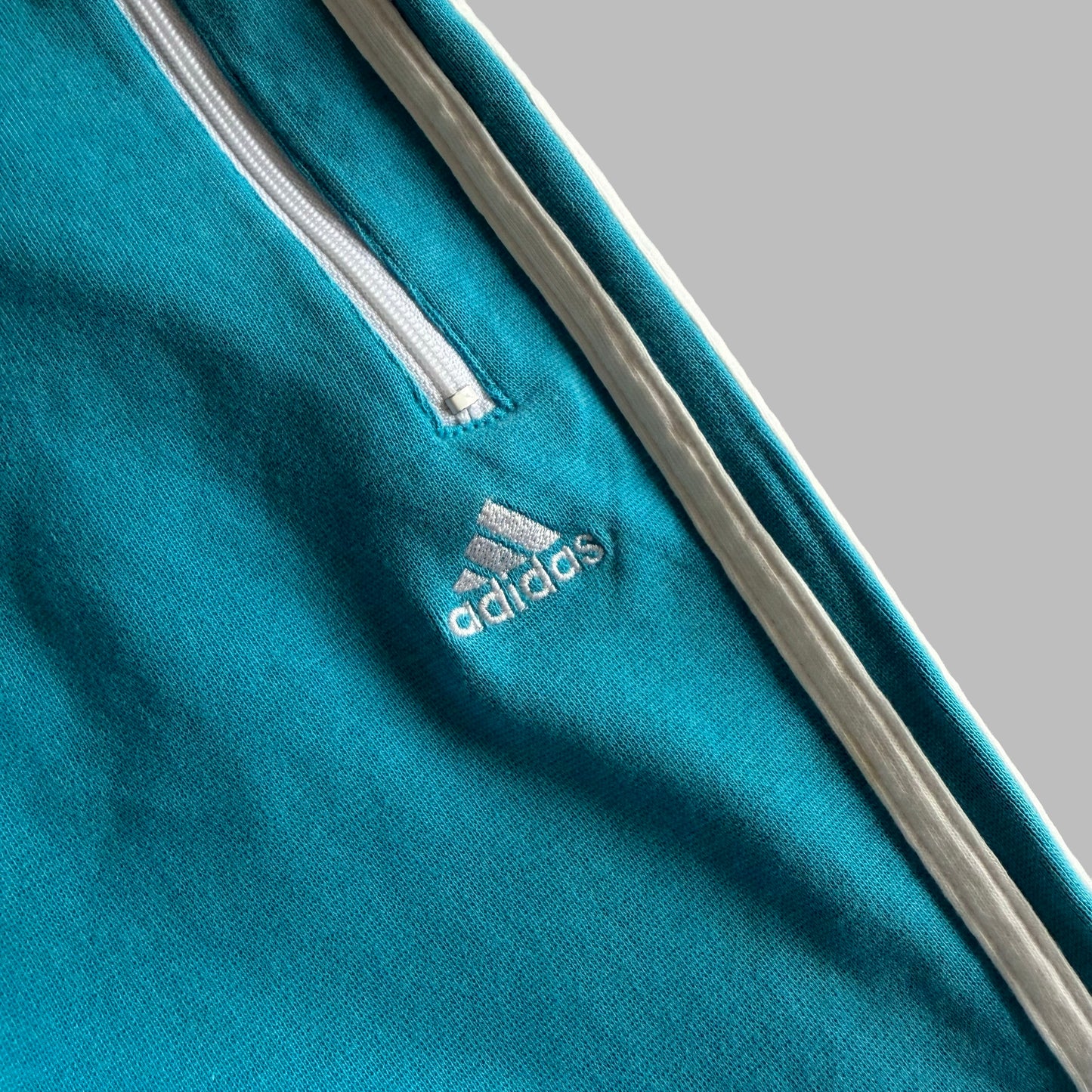 Y2K Adidas Wide Leg Three Stripe Track Pants - S
