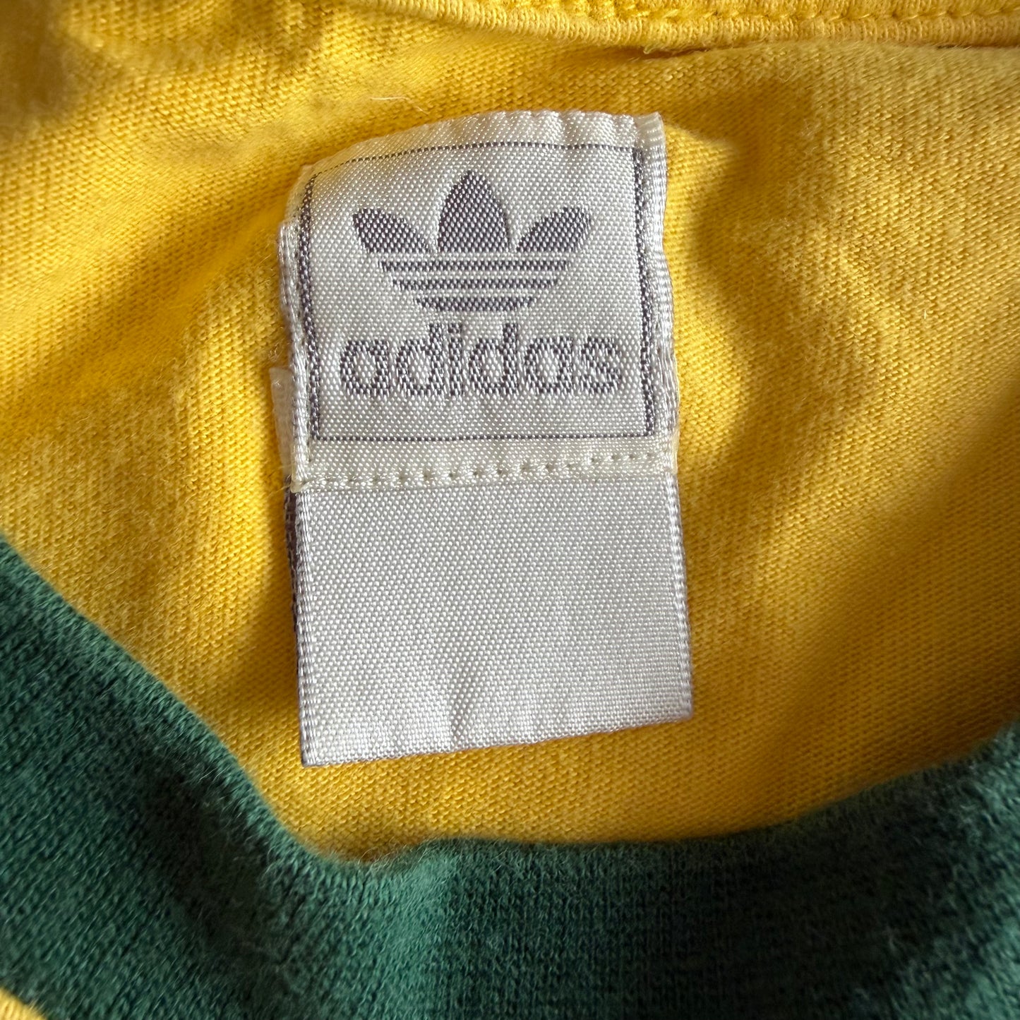 Y2K Adidas Three Stripe Brazil T-Shirt - M