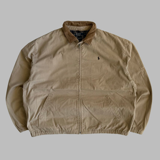 90s Polo Ralph Lauren Corduroy Collar Harrington Jacket - XL