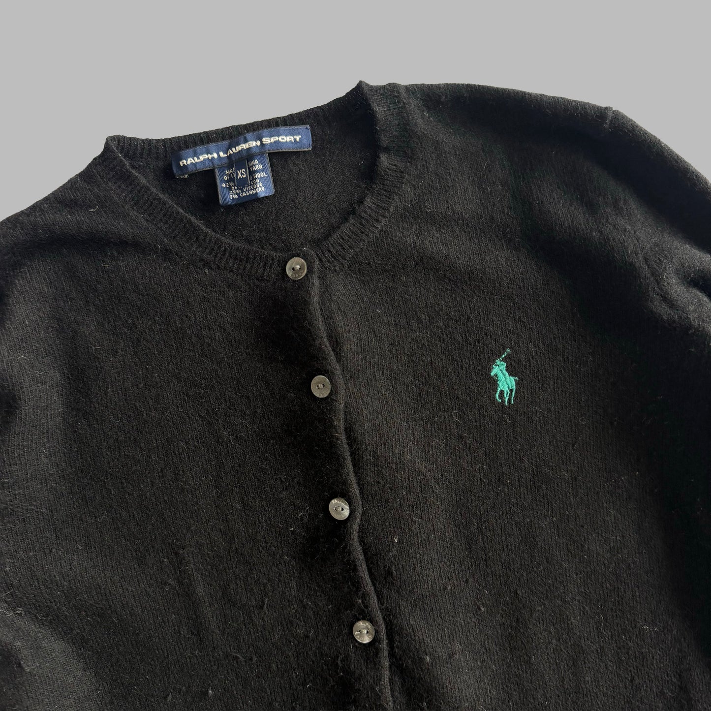 Y2K Polo Ralph Lauren Light Wool Cardigan - XS