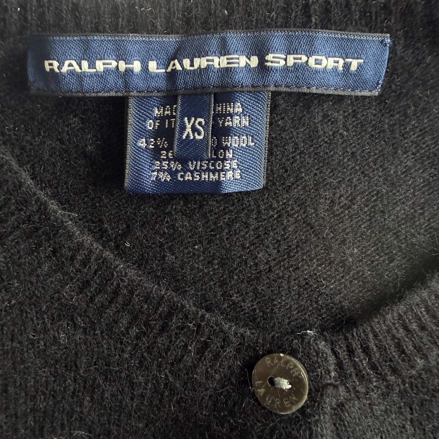 Y2K Polo Ralph Lauren Light Wool Cardigan - XS