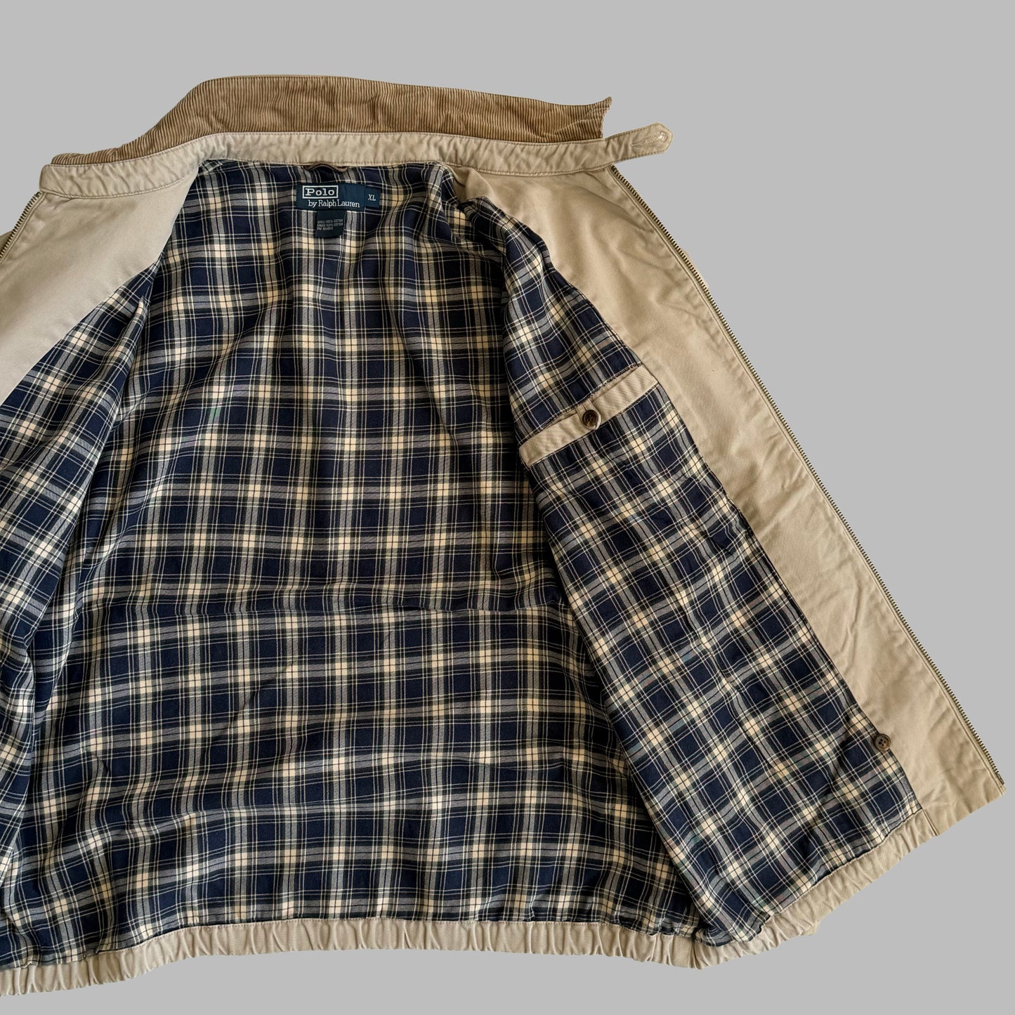 90s Polo Ralph Lauren Corduroy Collar Harrington Jacket - XL