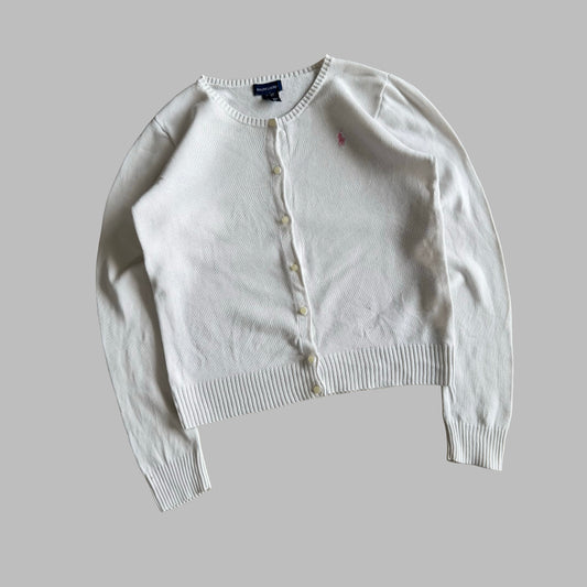 Y2K Polo Ralph Lauren Light Cotton Cardigan - M