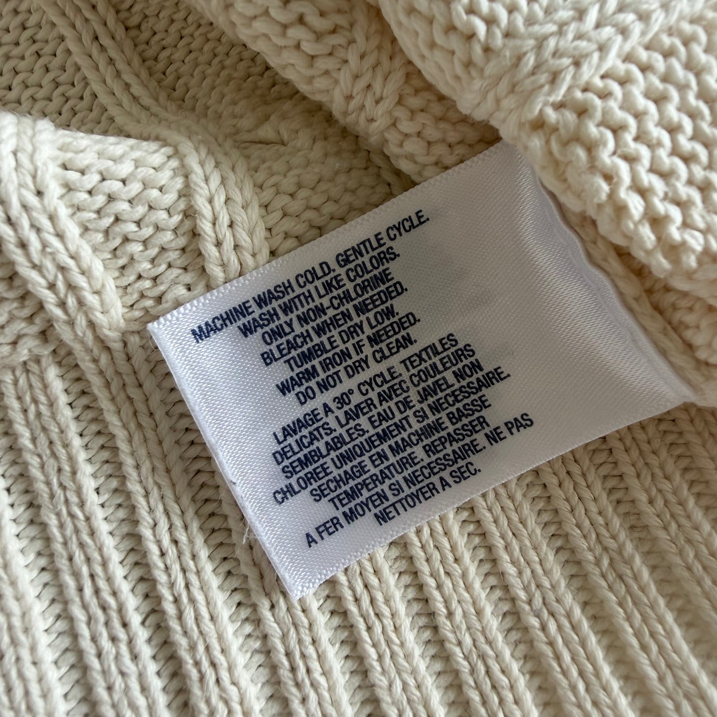 Y2K Polo Ralph Lauren Cable Knit Cardigan - S
