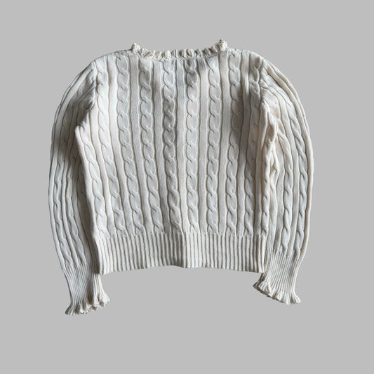 Y2K Polo Ralph Lauren Cable Knit Cardigan - S