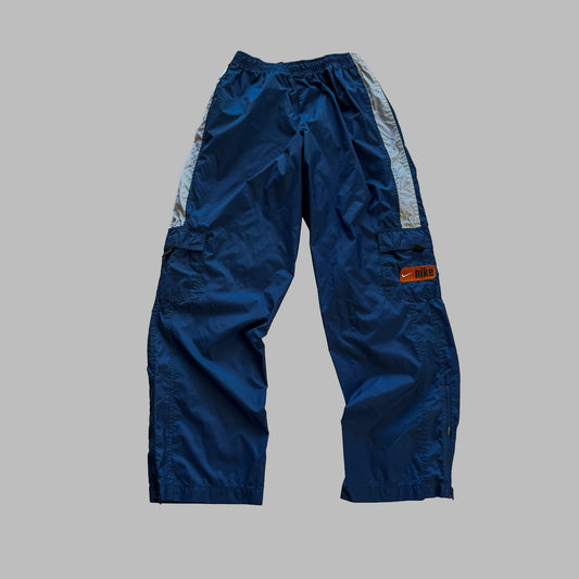 90s Nike Spell Out Wide Leg Track Pants - S