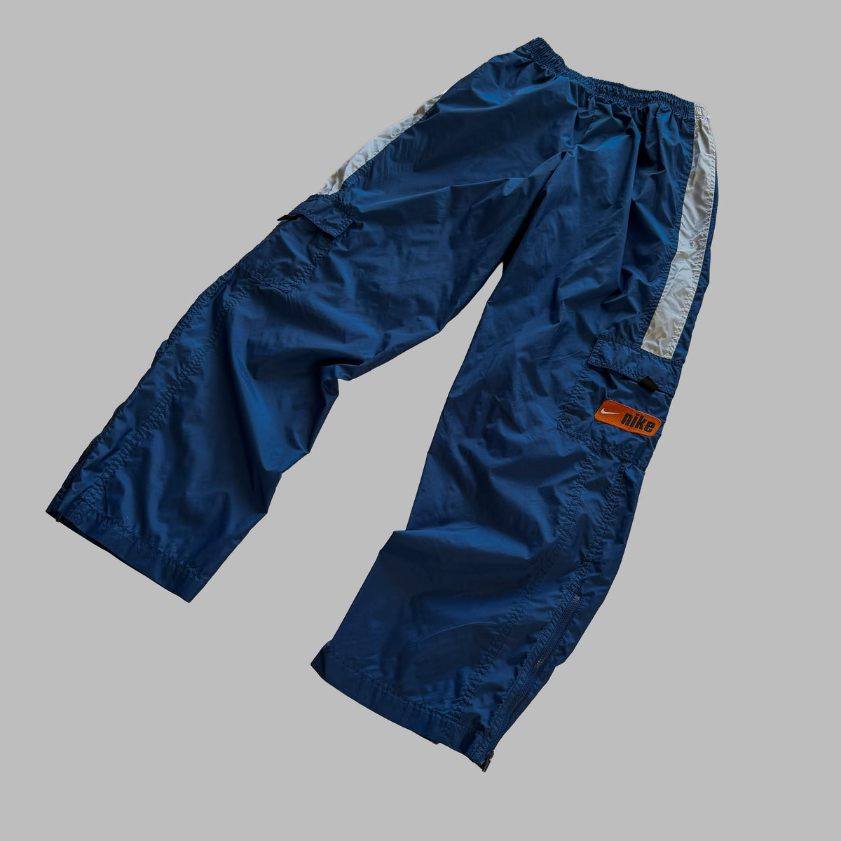 90s Nike Spell Out Wide Leg Track Pants - S