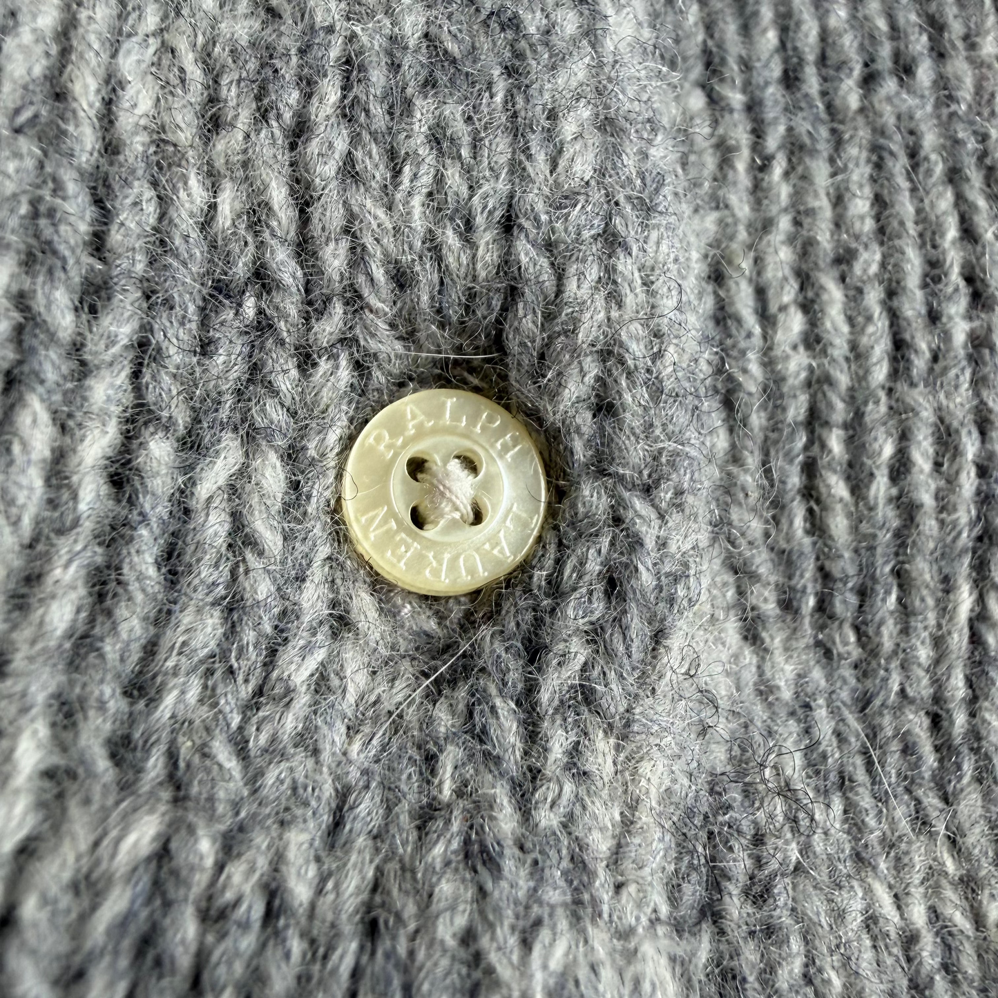 Y2K Polo Ralph Lauren Heavy Wool Cardigan - M