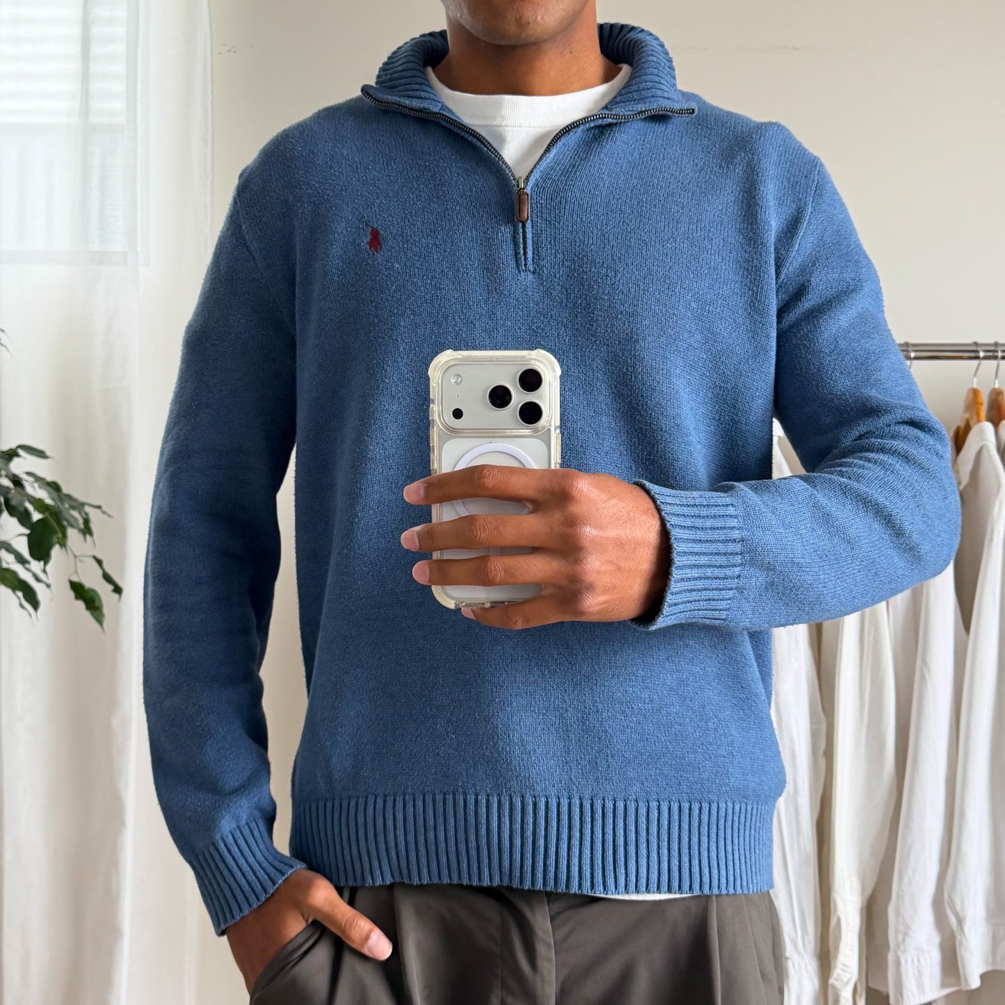 90s Polo Ralph Lauren Quarter Zip - L
