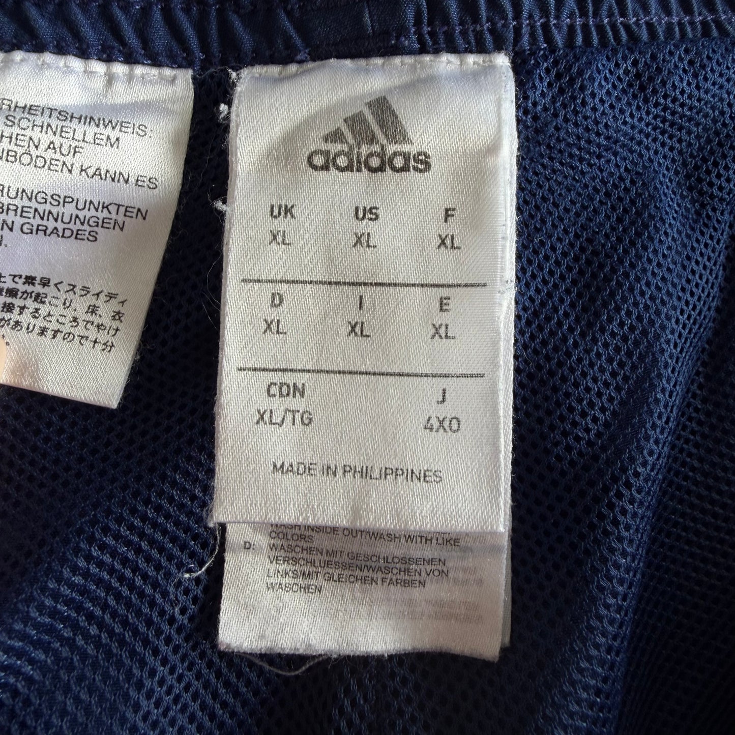 Y2K Adidas Striped Straight Leg Track Pants - XL