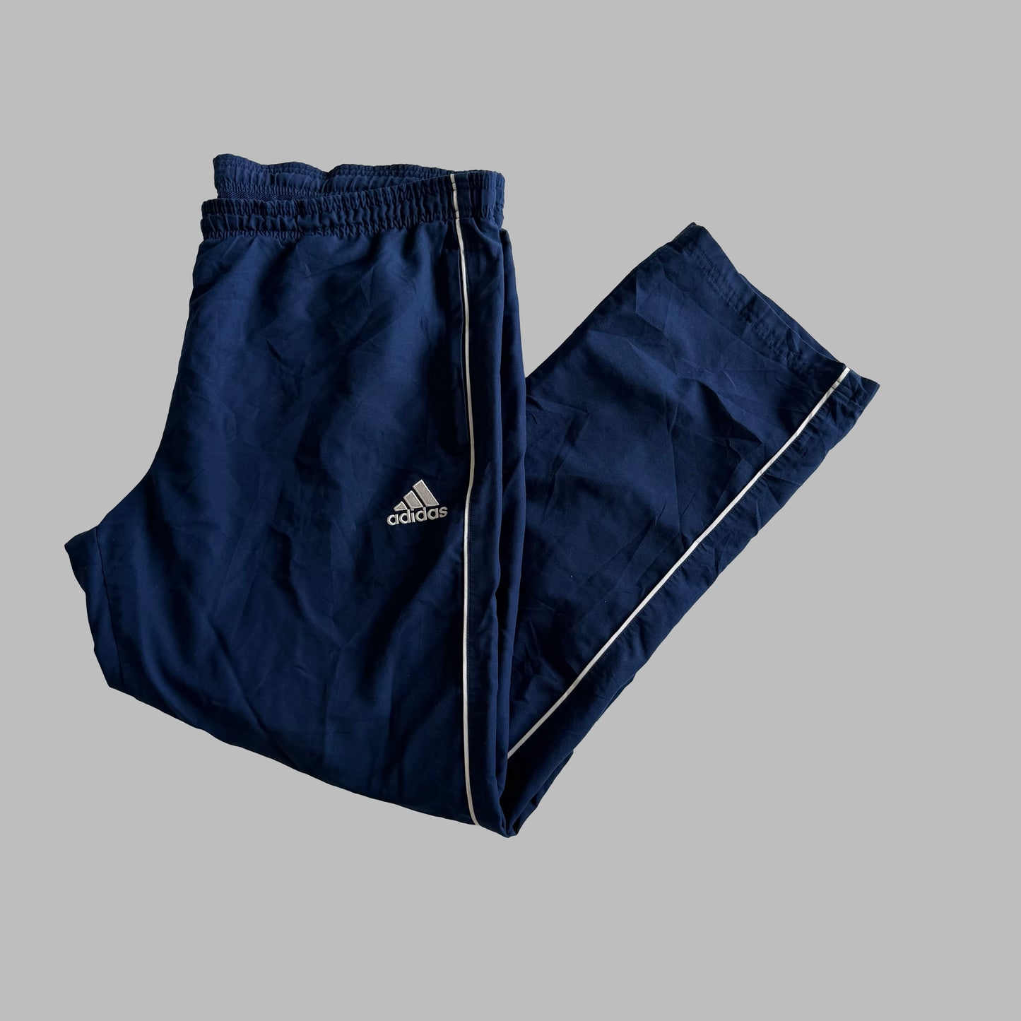 Y2K Adidas Striped Straight Leg Track Pants - XL
