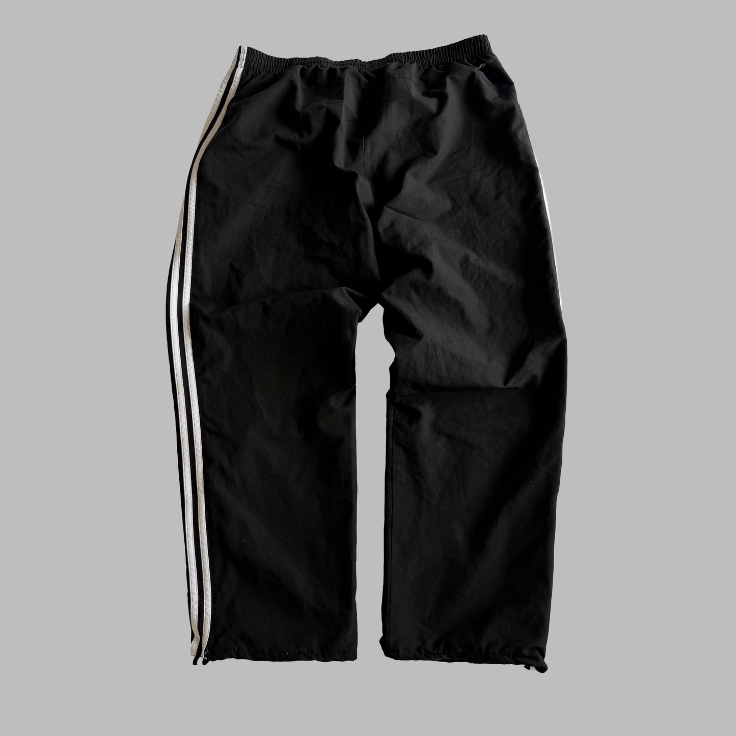 Y2K Adidas Three Stripe Wide Leg  Track Pants - XL